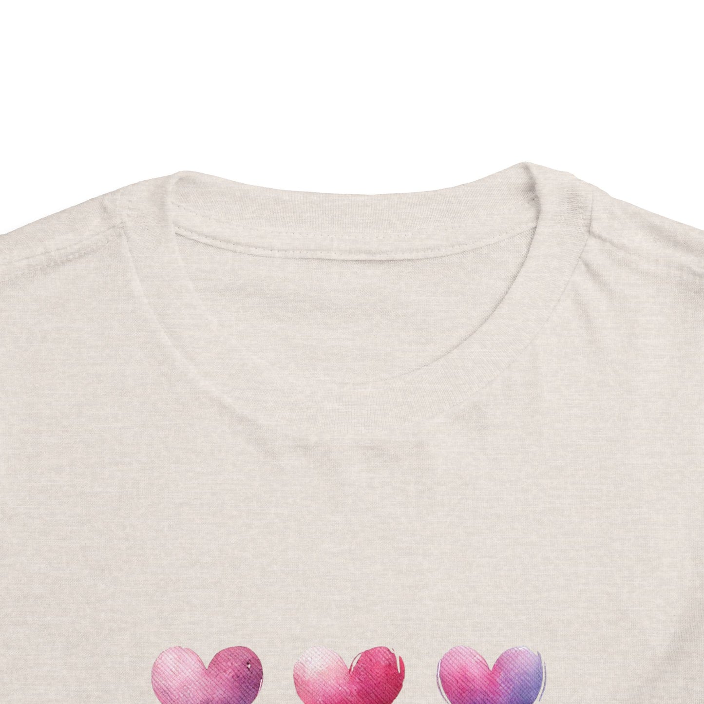 "Blush of Love" Watercolor Heart Toddler Tee