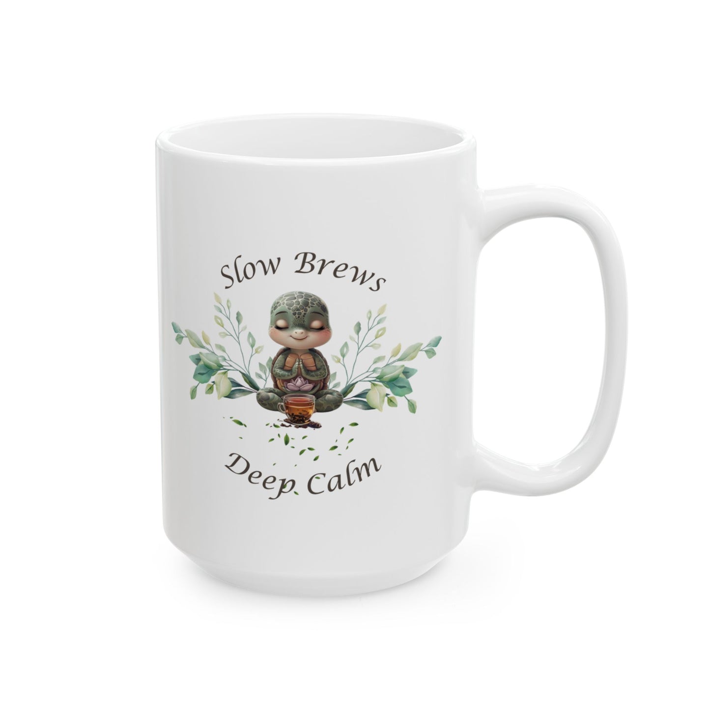 Slow Brews Turtle Mug, (11oz, 15oz)
