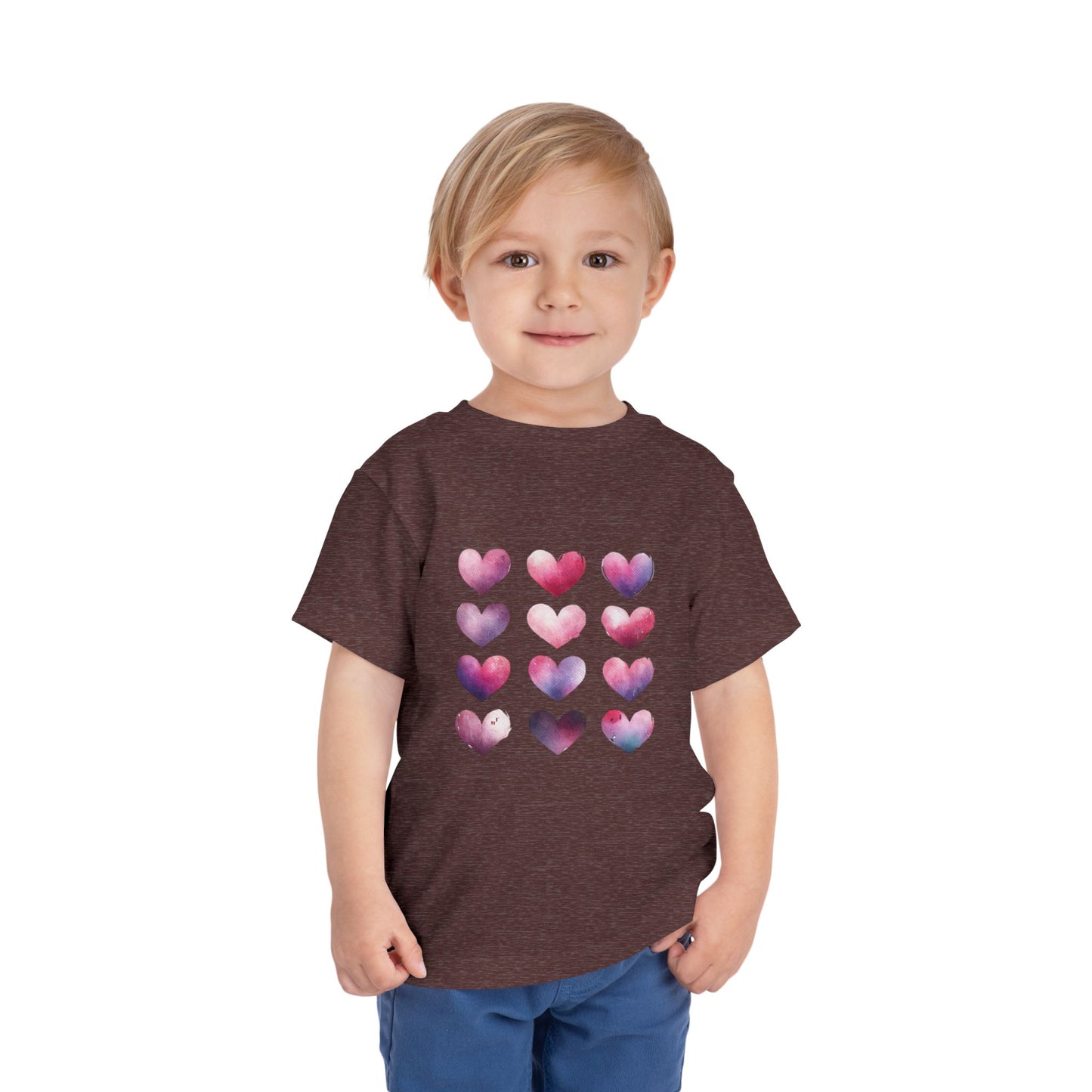 "Blush of Love" Watercolor Heart Toddler Tee