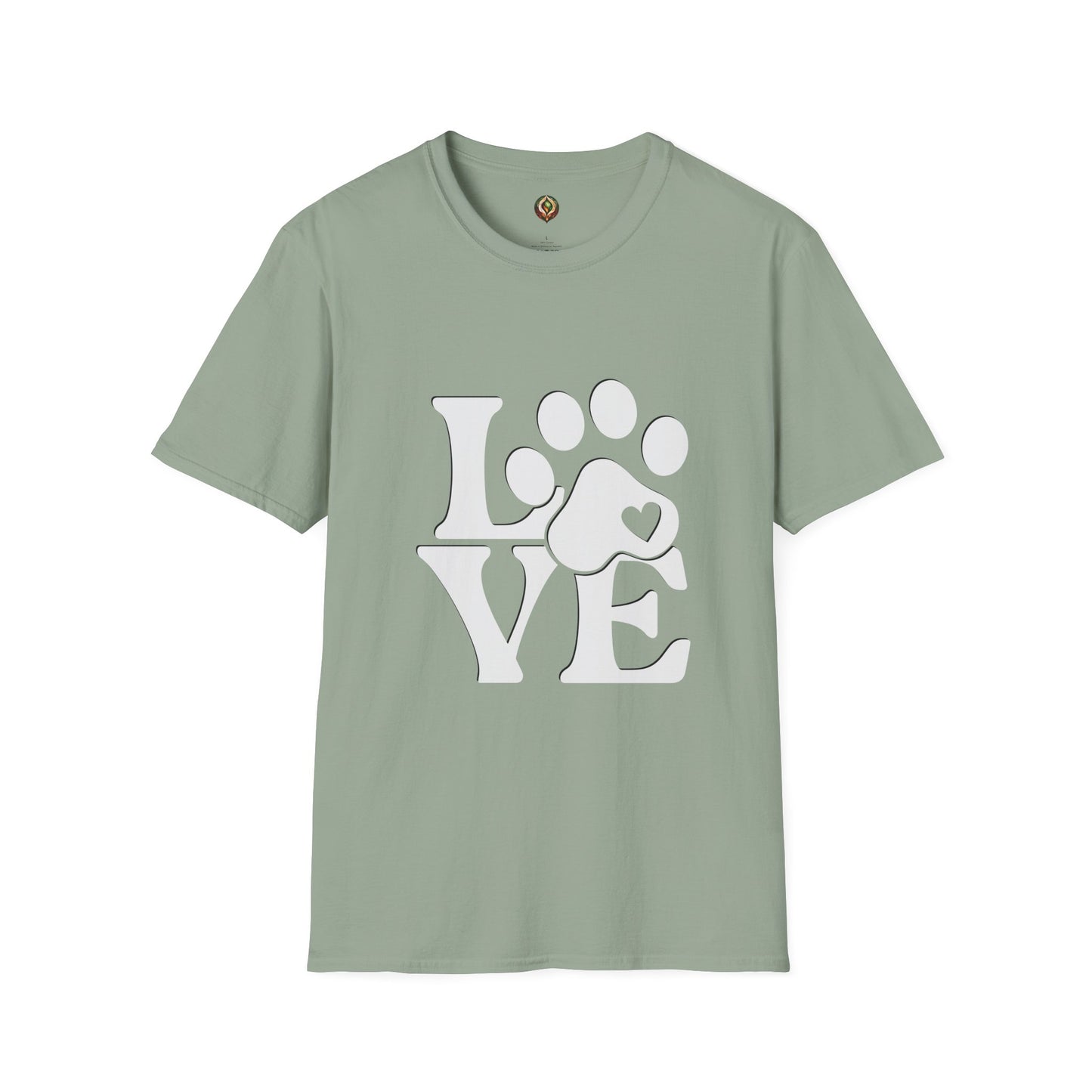 LOVE Paw Print Unisex Softstyle T-Shirt