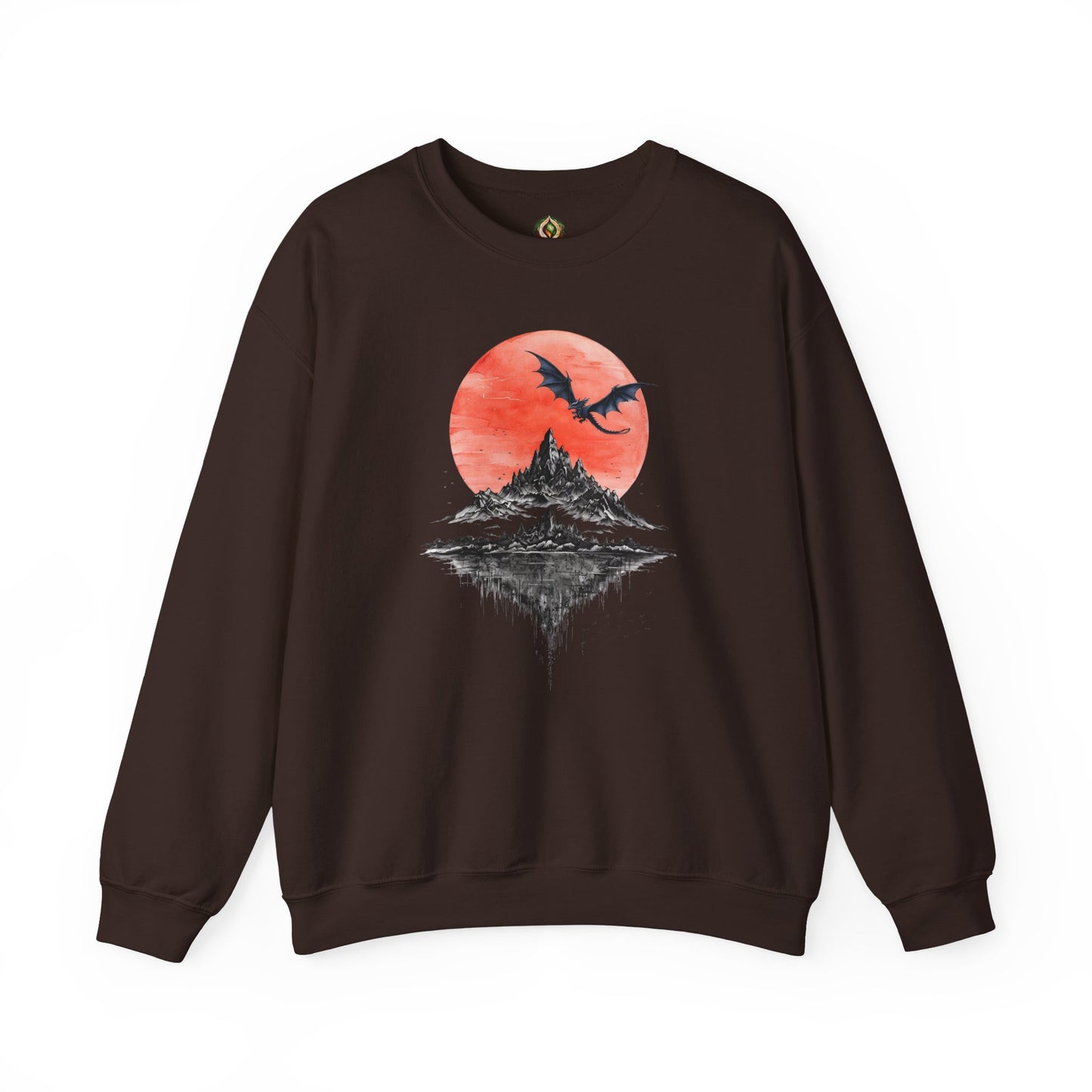 Rising Shadows 🌙 Dragon & Mountain Crewneck Sweatshirt