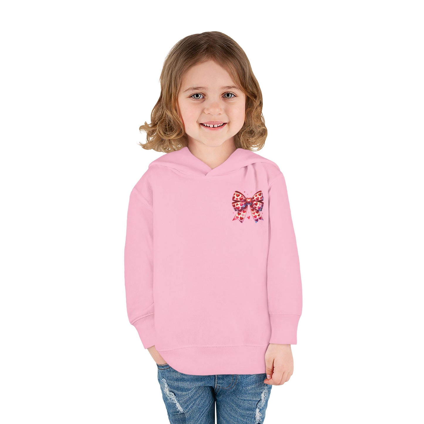 "Tied with Love" Heart Bow Toddler Hoodie