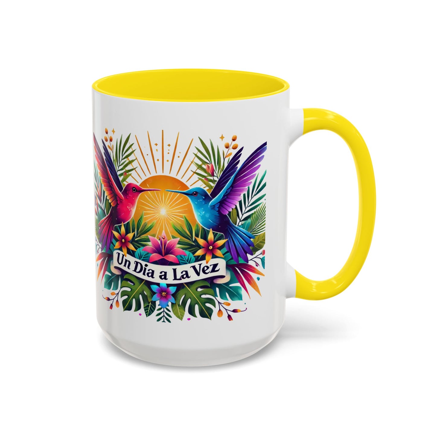 "Un Día a la Vez" Accent Coffee Mug (11oz, 15oz)