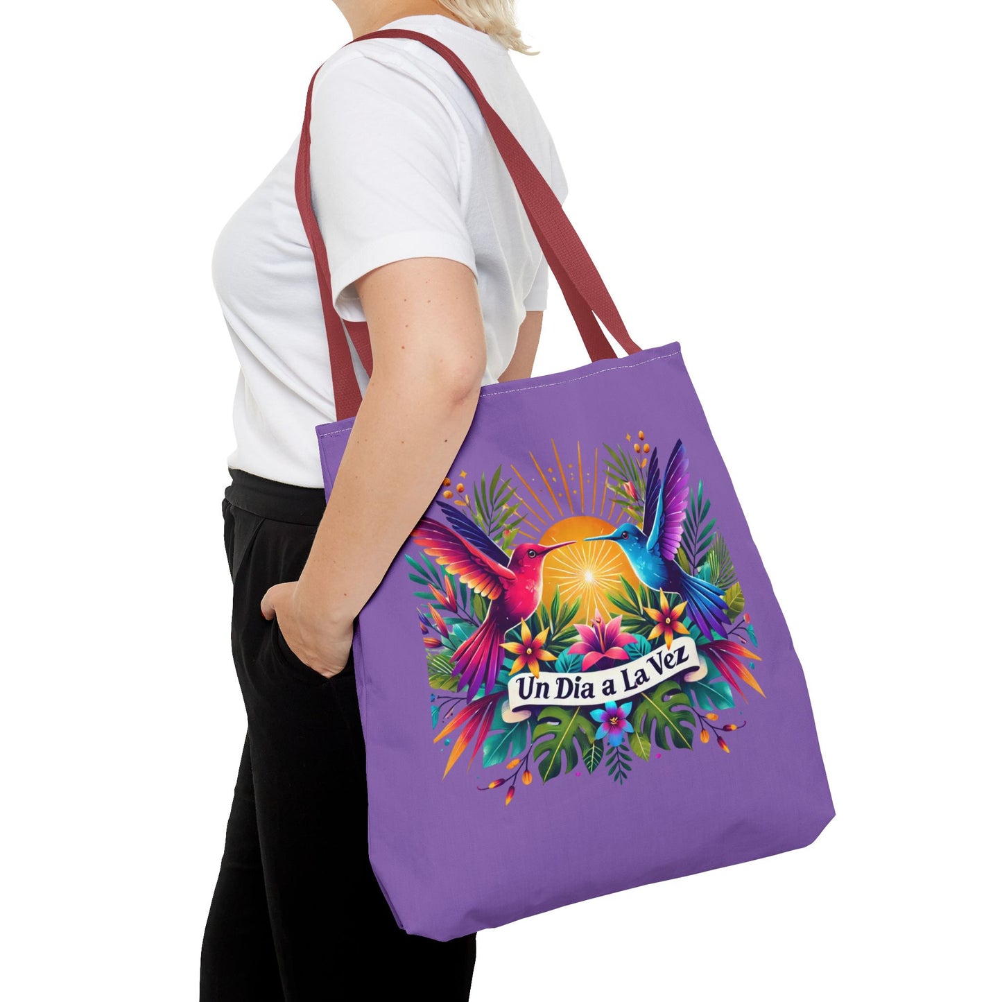"Un Día a la Vez" Tropical Sunrise Tote Bag