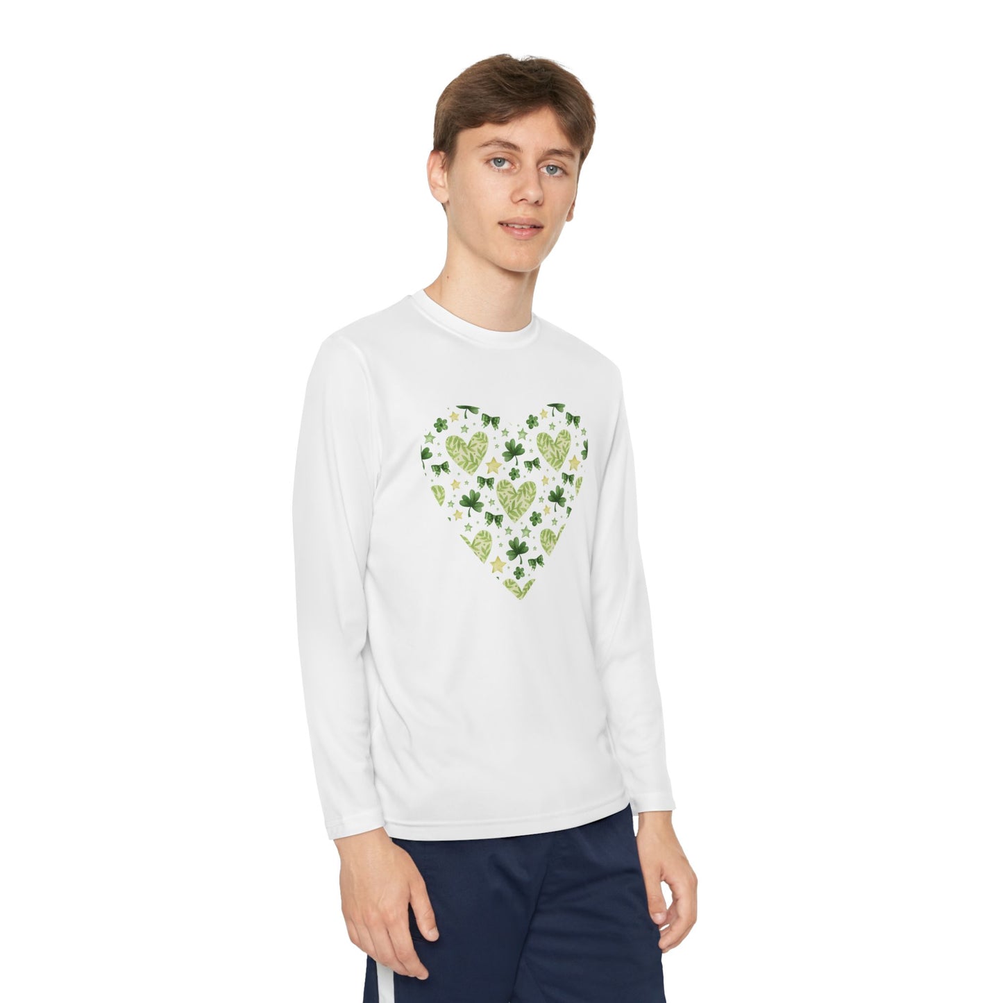 Lucky in Love ๐ Youth Long Sleeve Performance Tee