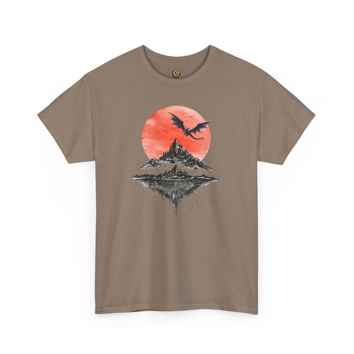 Rising Shadows 🌙 Dragon & Mountain Graphic Unisex Tee