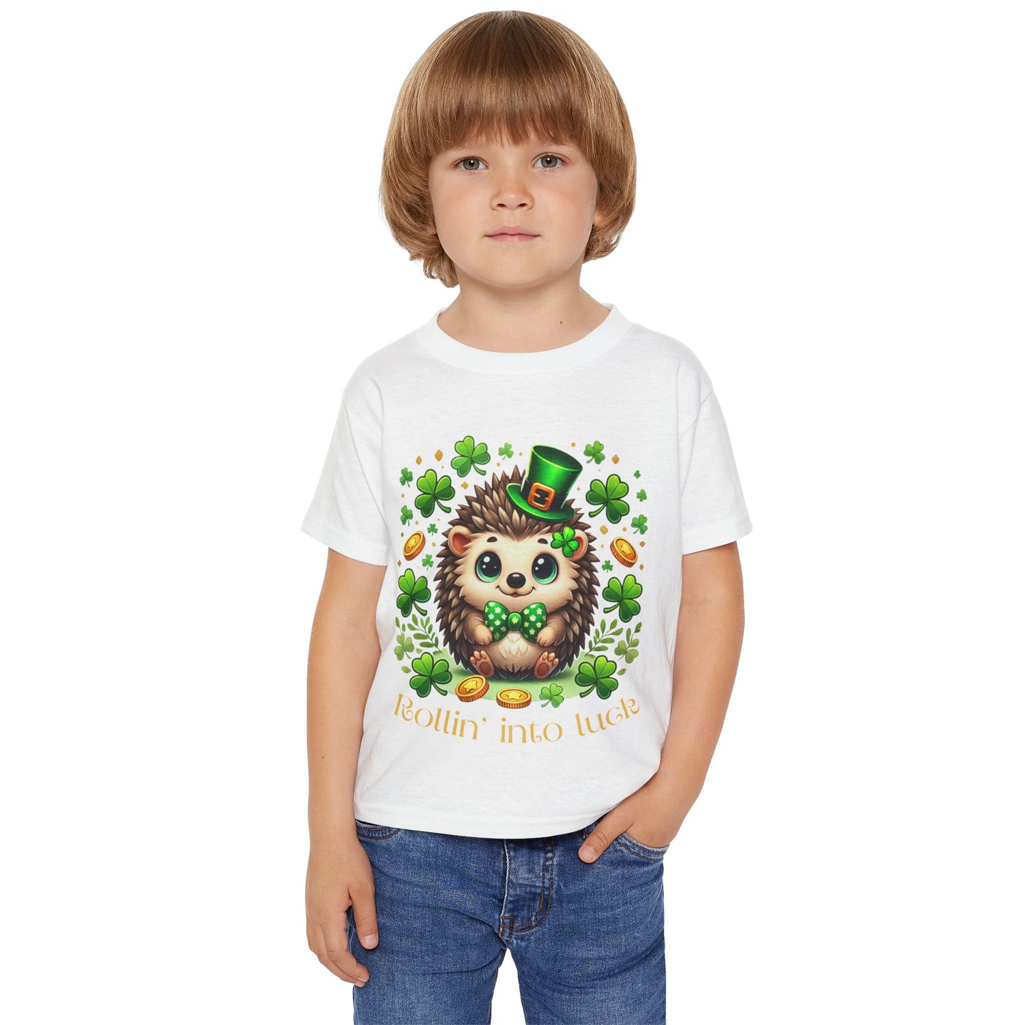 Rollin' Into Luck Toddler Tee – St. Patrick’s Day Hedgehog 🍀🦔