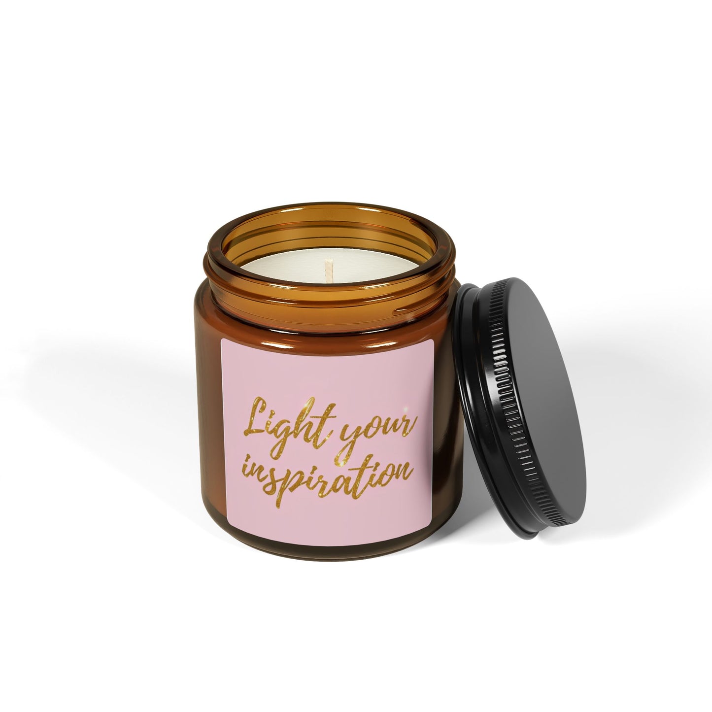 "Light Your Inspiration" Amber Jar Scented Candle