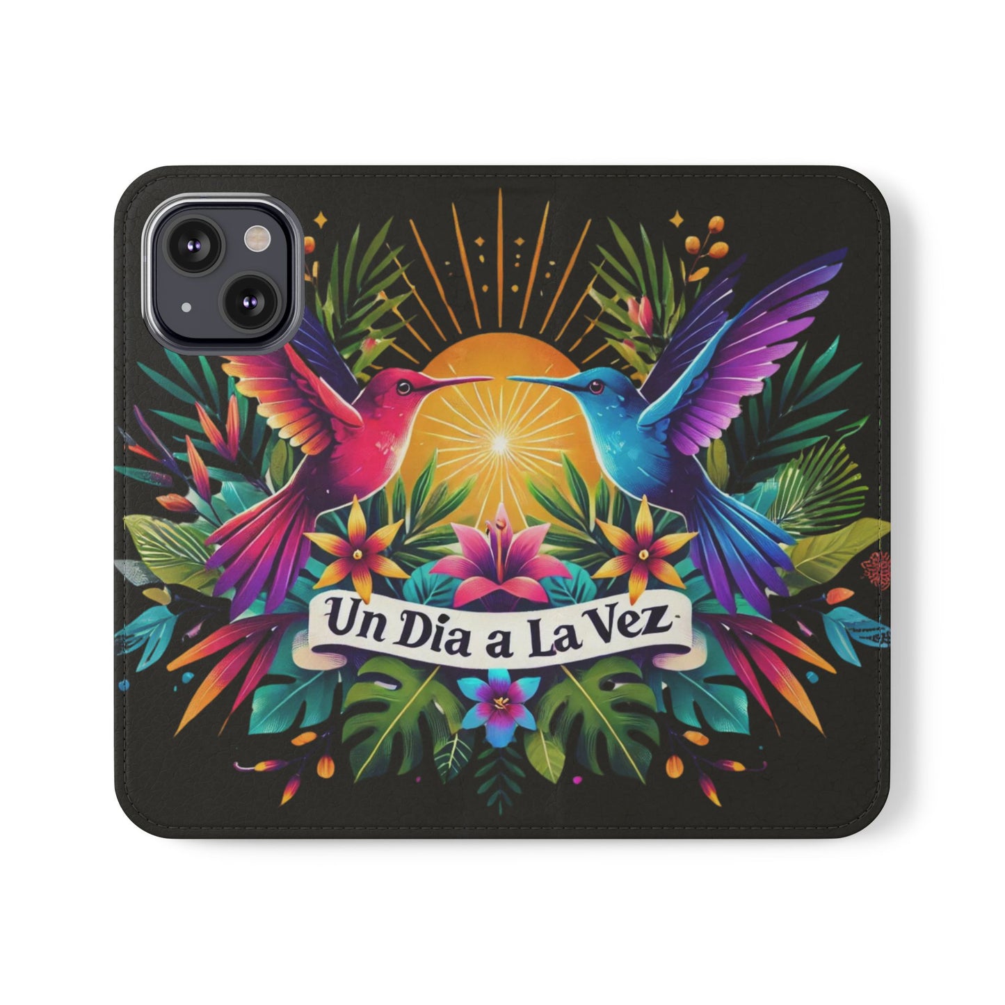 "Un Día a La Vez" Vibrant Midnight Flip Case