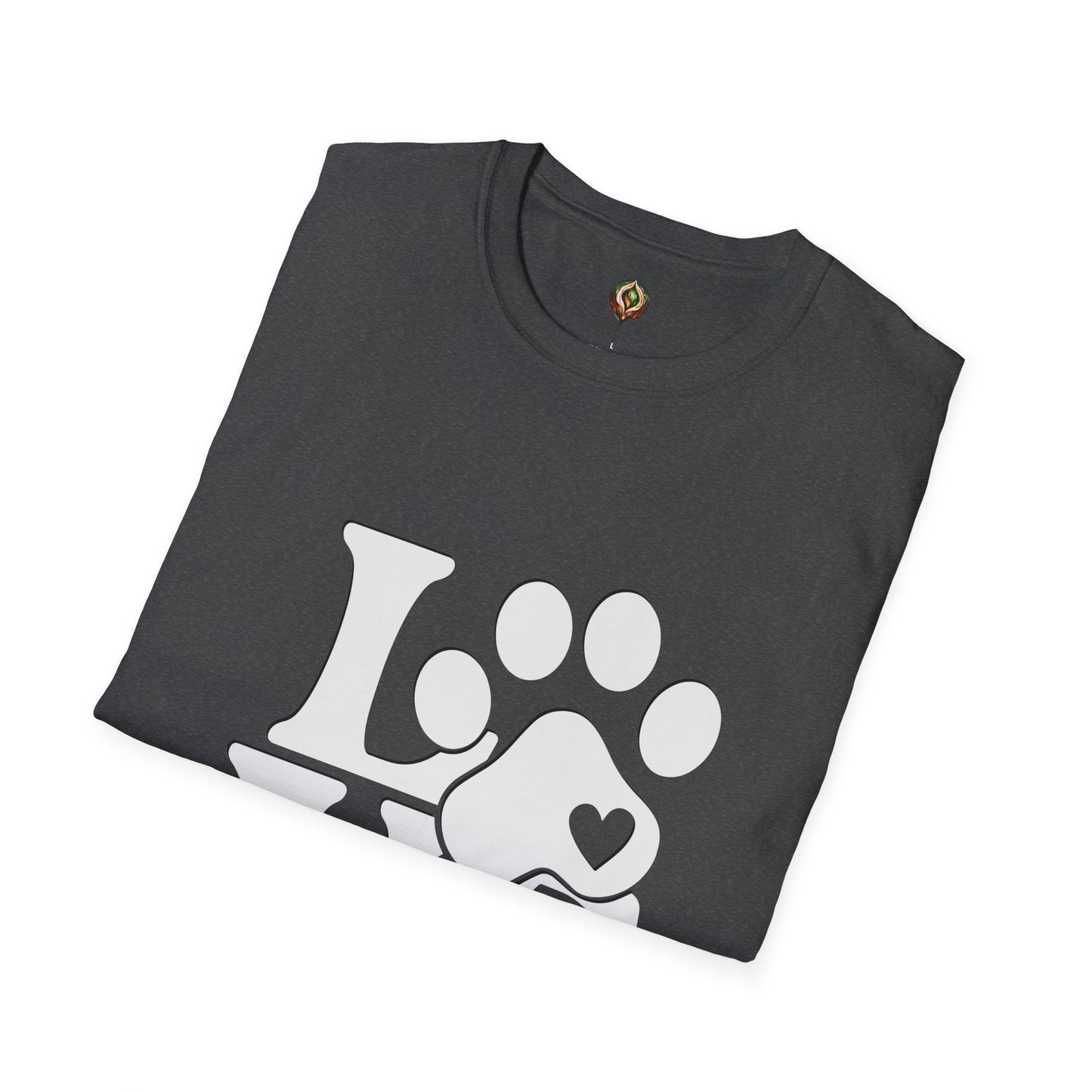 LOVE Paw Print Unisex Softstyle T-Shirt