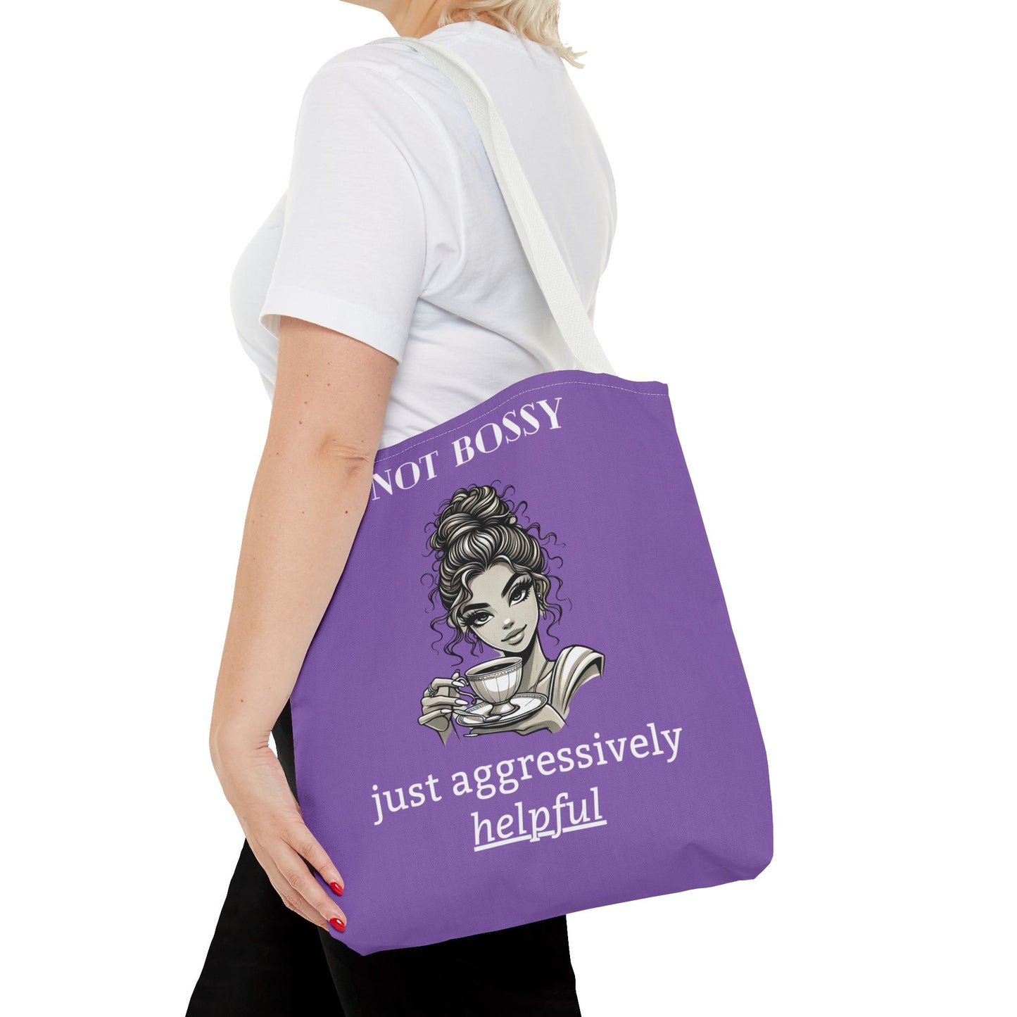 π Not Bossy, Just Aggressively Helpful β Statement Tote Bag