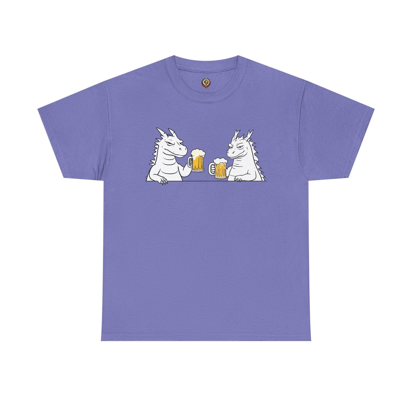 Cheers, Dragons! Unisex Heavy Cotton Tee β Mythical Beasts & Beer Bliss π»π