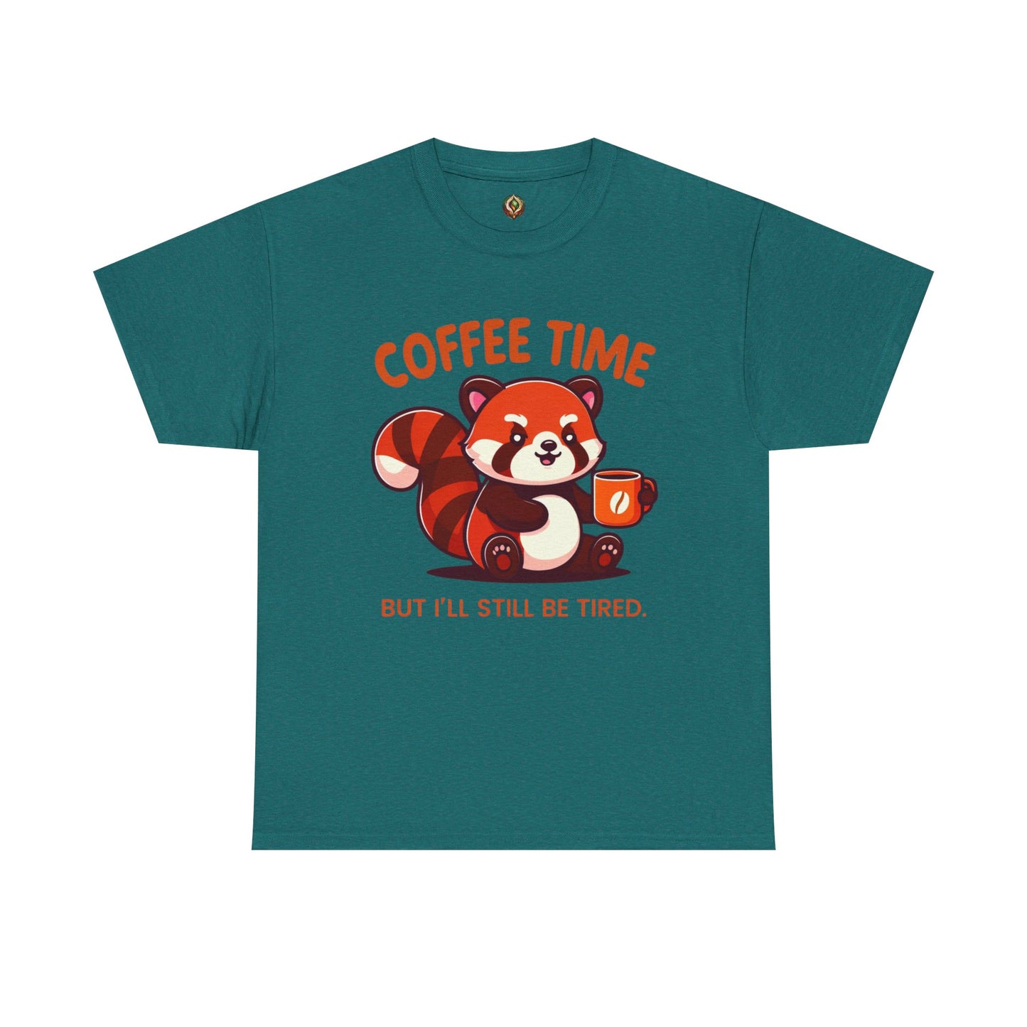 Coffee Time Red Panda Unisex T-Shirt β Cozy, Caffeinated, & Still Tired