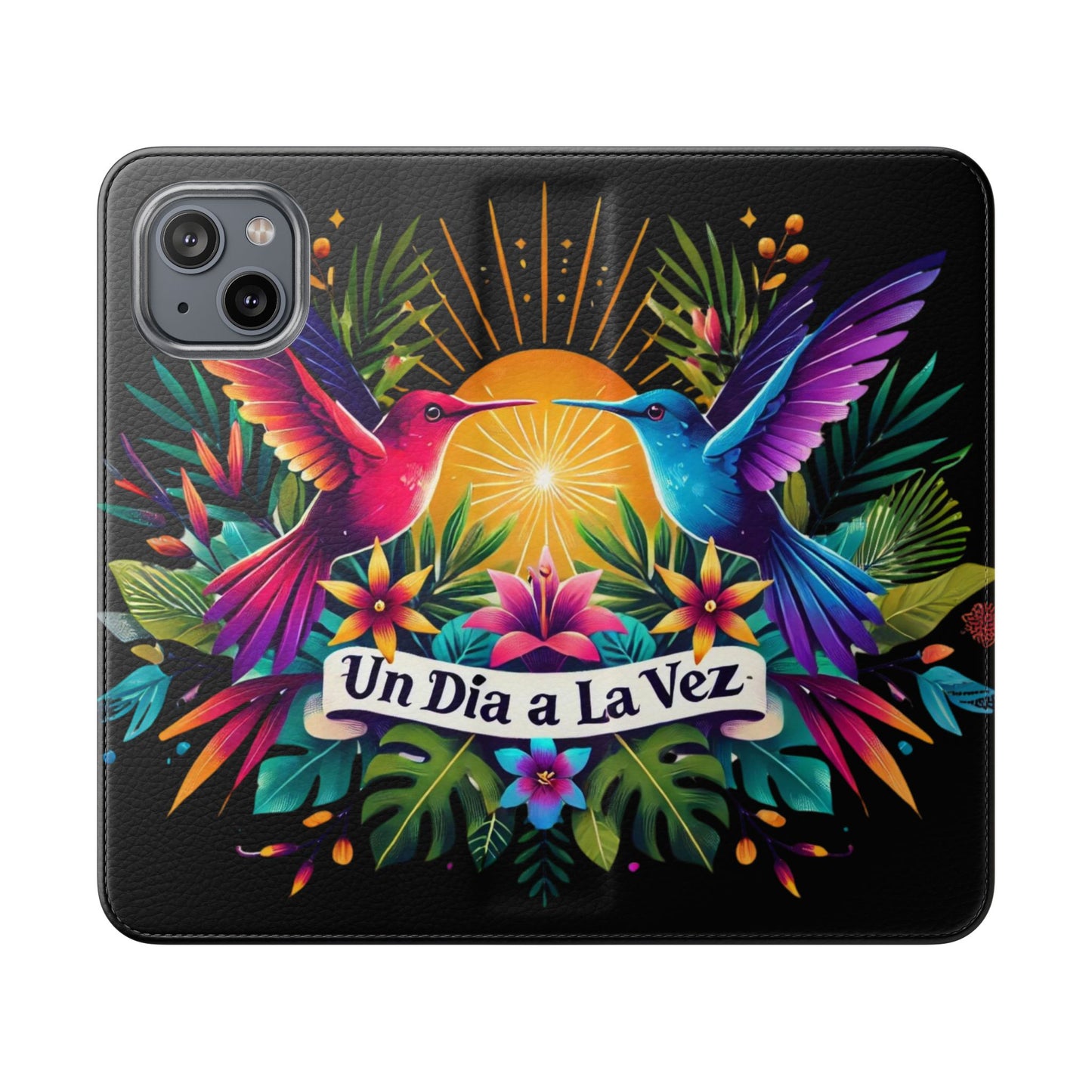 "Un Día a La Vez" Vibrant Midnight Flip Case