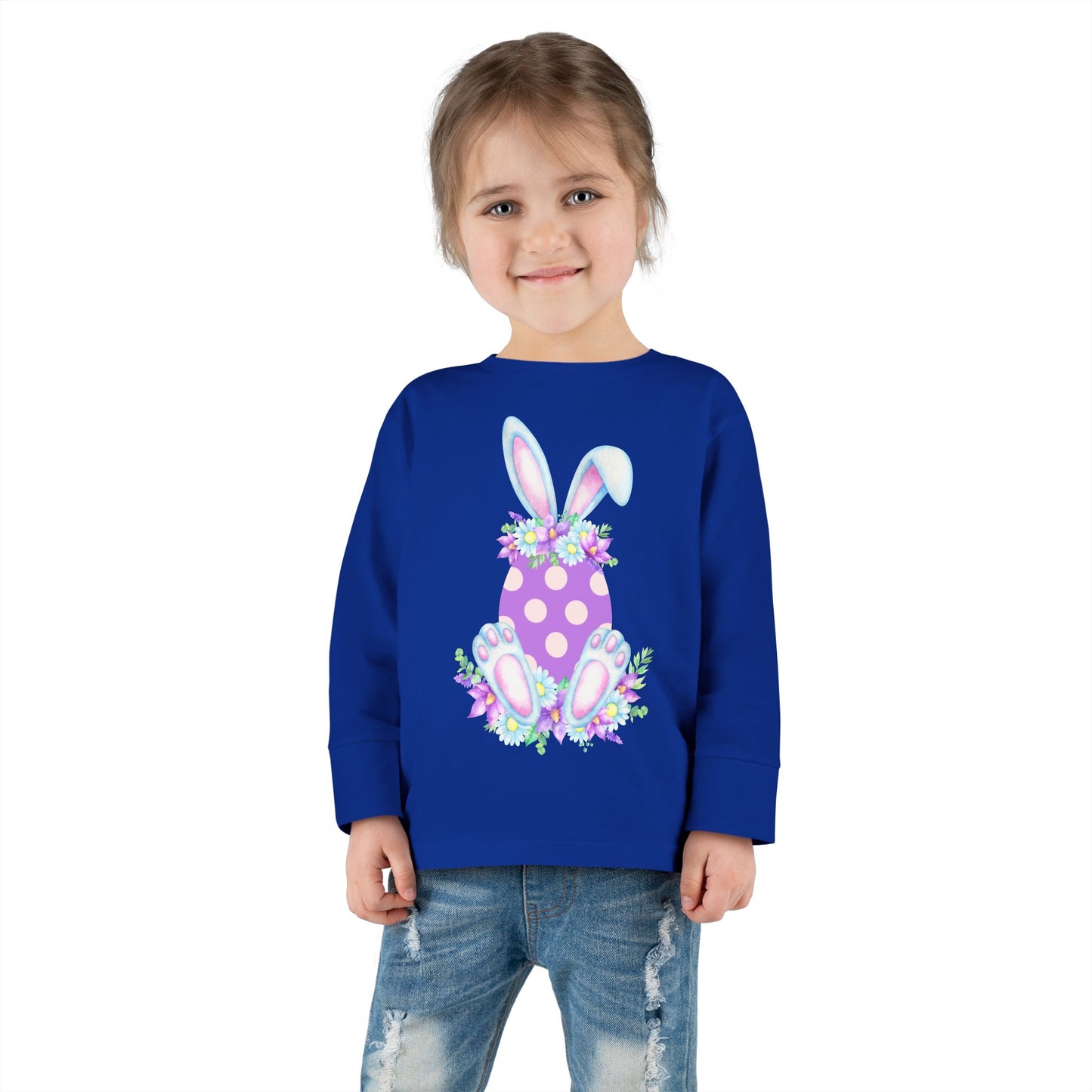 Purple Polka Dot Bunny β Toddler Long Sleeve Tee ππ