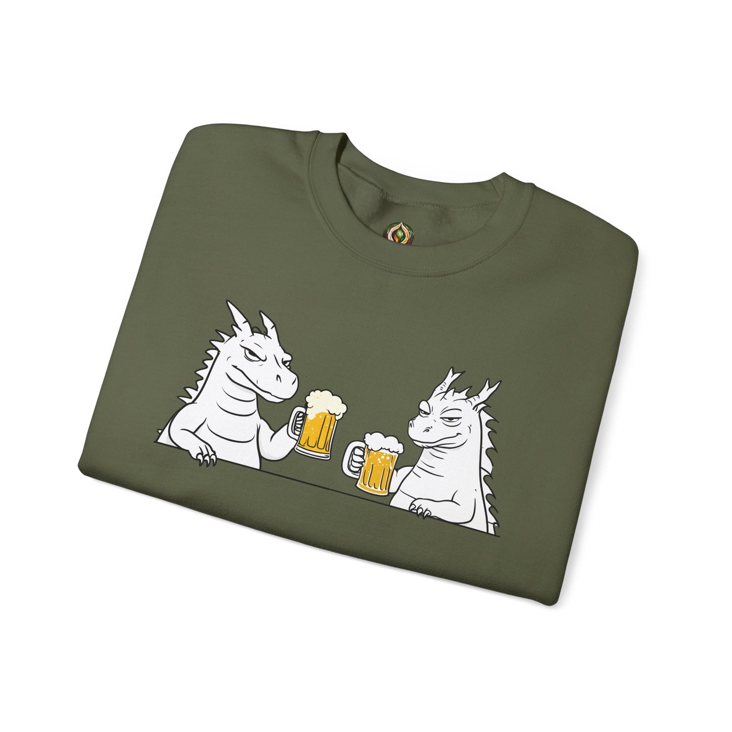 Dragon Cheers Crewneck Sweatshirt β Cozy, Quirky, and Brew-tiful π»π