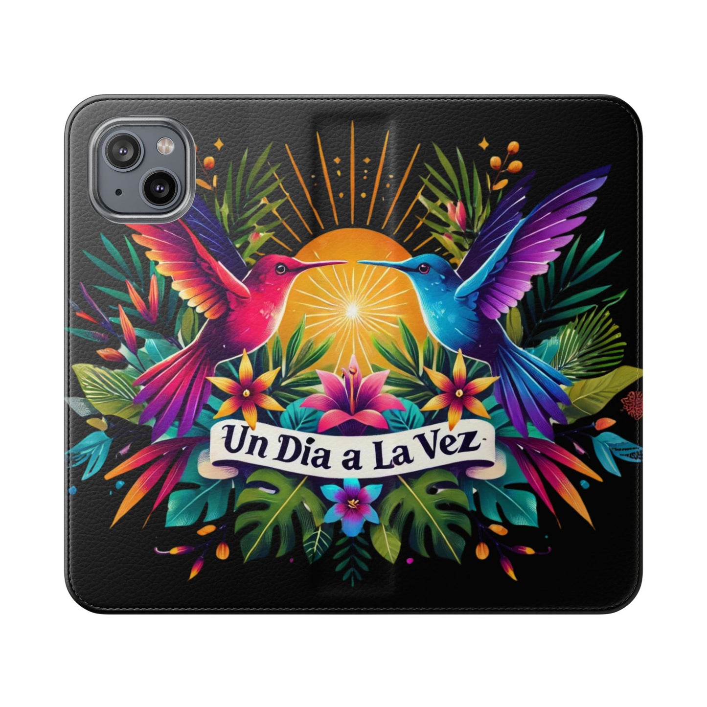 "Un Día a La Vez" Vibrant Midnight Flip Case