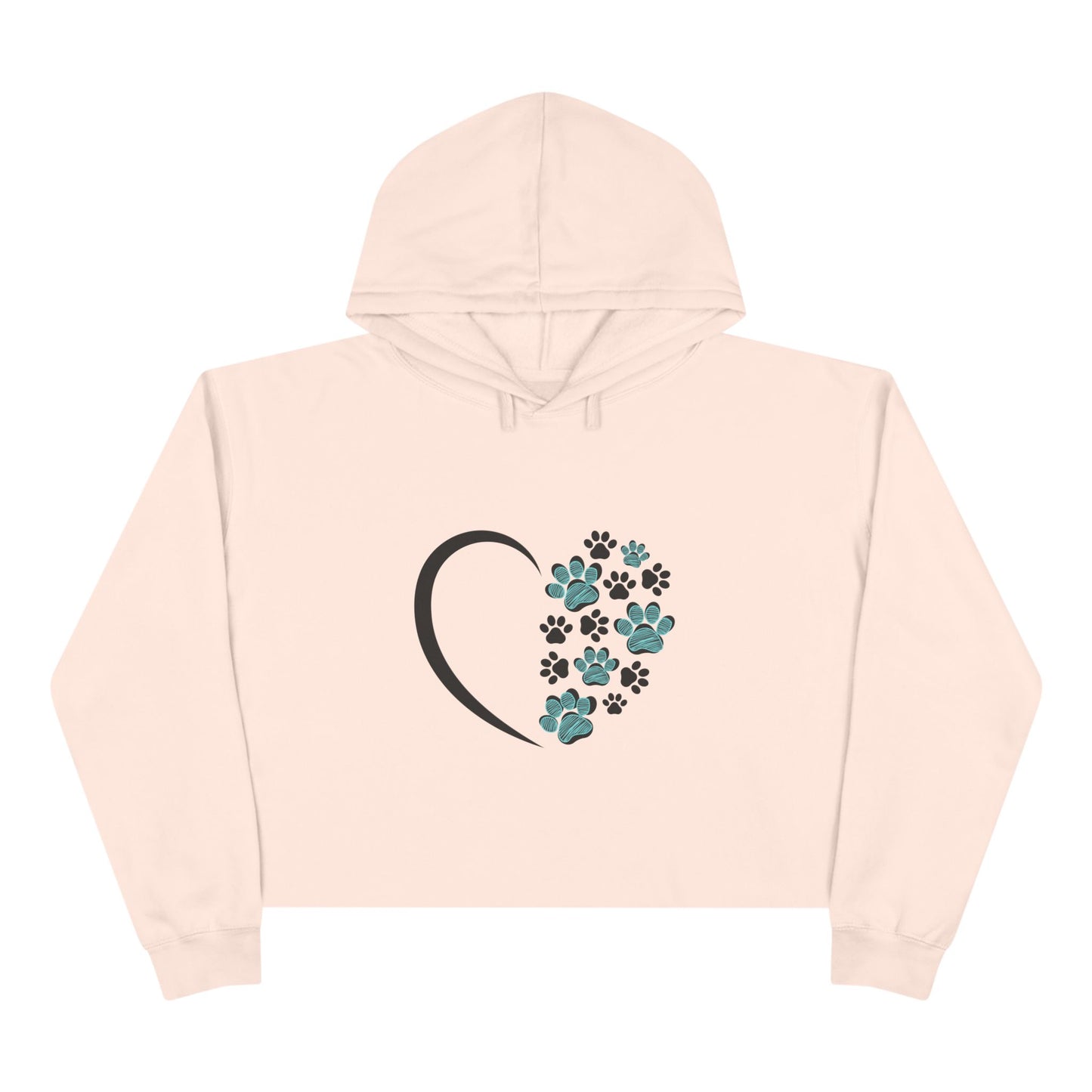 "Paws & Love" Cropped Hoodie