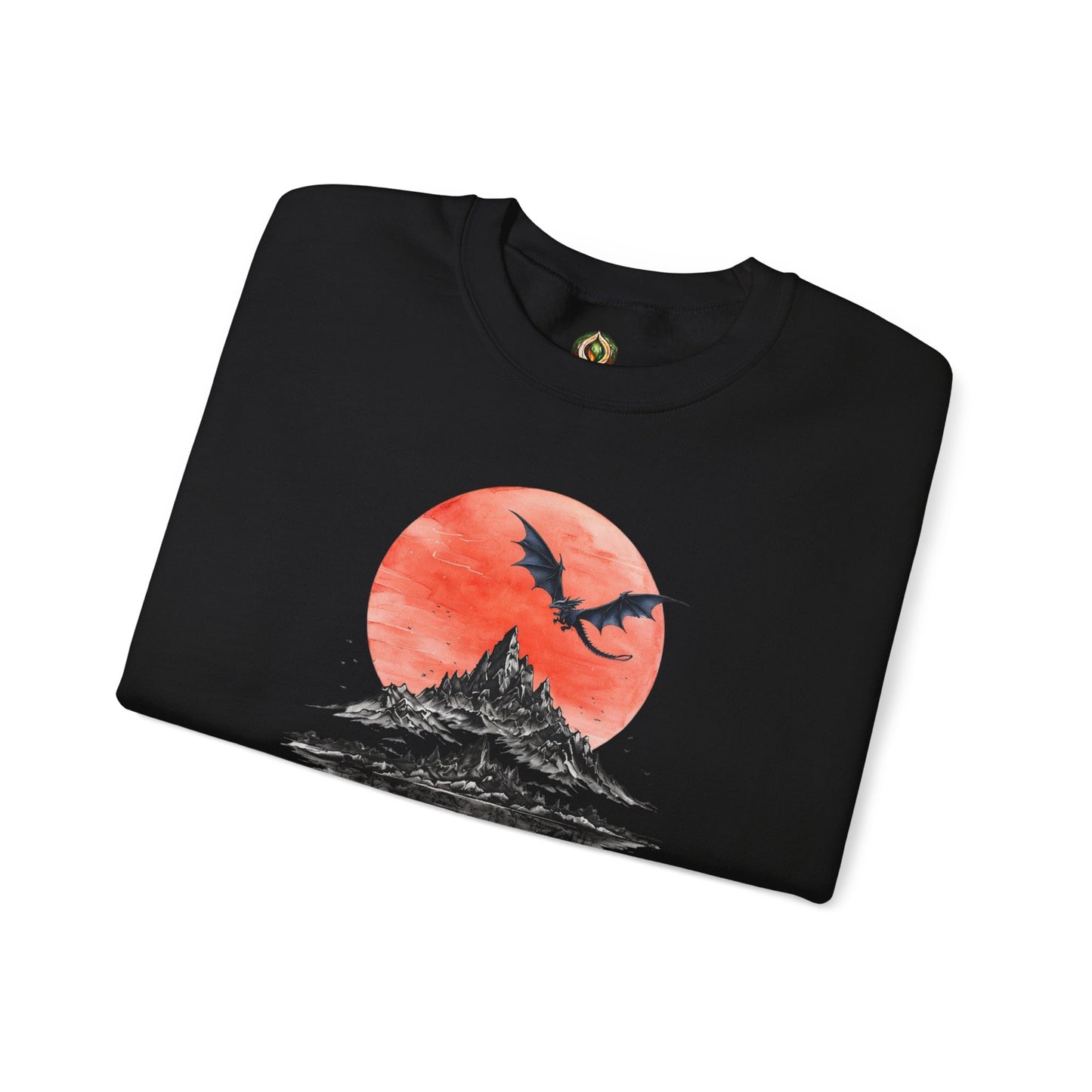 Rising Shadows 🌙 Dragon & Mountain Crewneck Sweatshirt