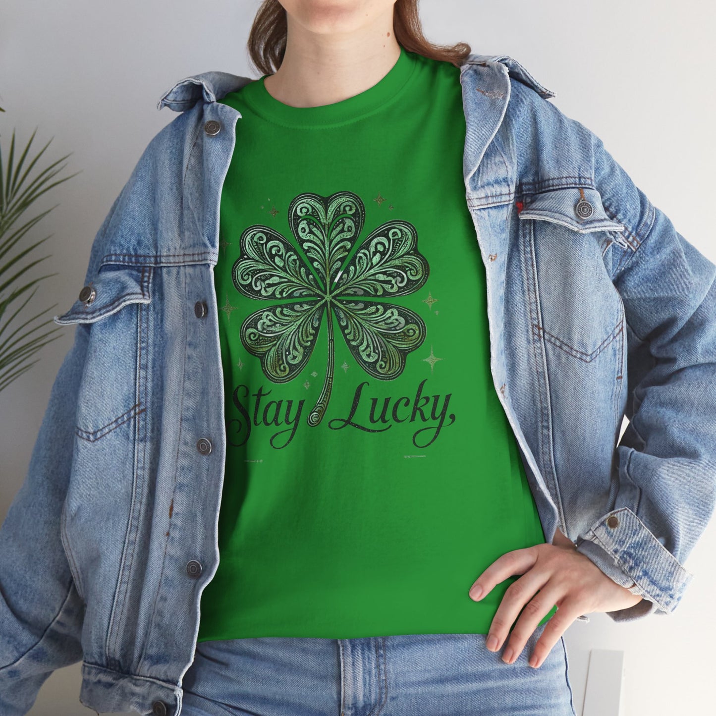 Stay Lucky π Unisex Heavy Cotton Tee β Classic Fit, All-Day Comfort