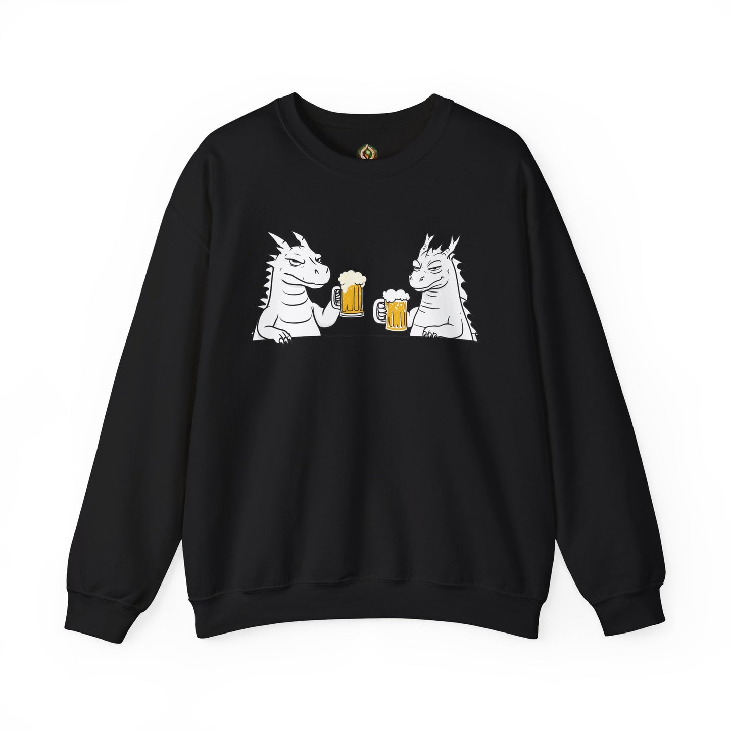 Dragon Cheers Crewneck Sweatshirt β Cozy, Quirky, and Brew-tiful π»π