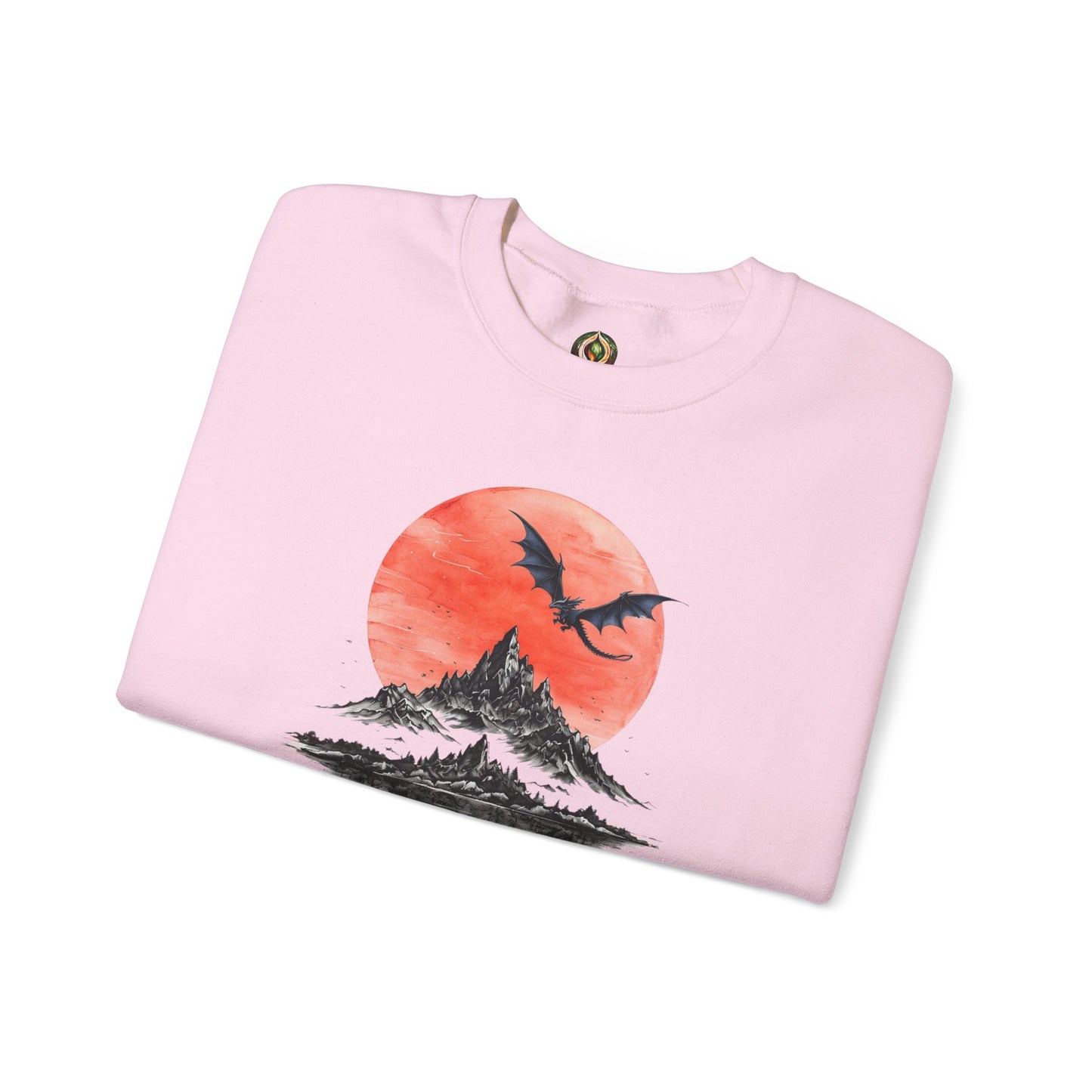 Rising Shadows 🌙 Dragon & Mountain Crewneck Sweatshirt