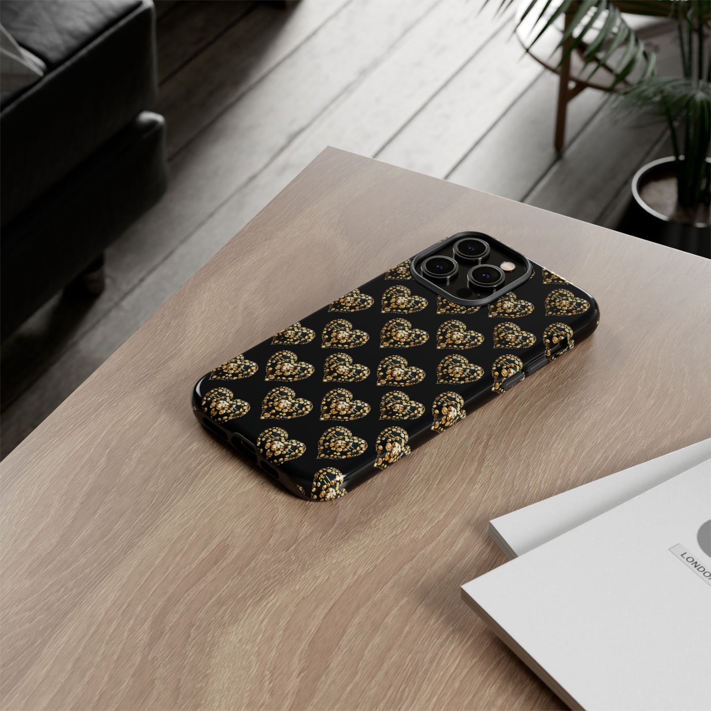 Golden Heart Luxe Phone Case