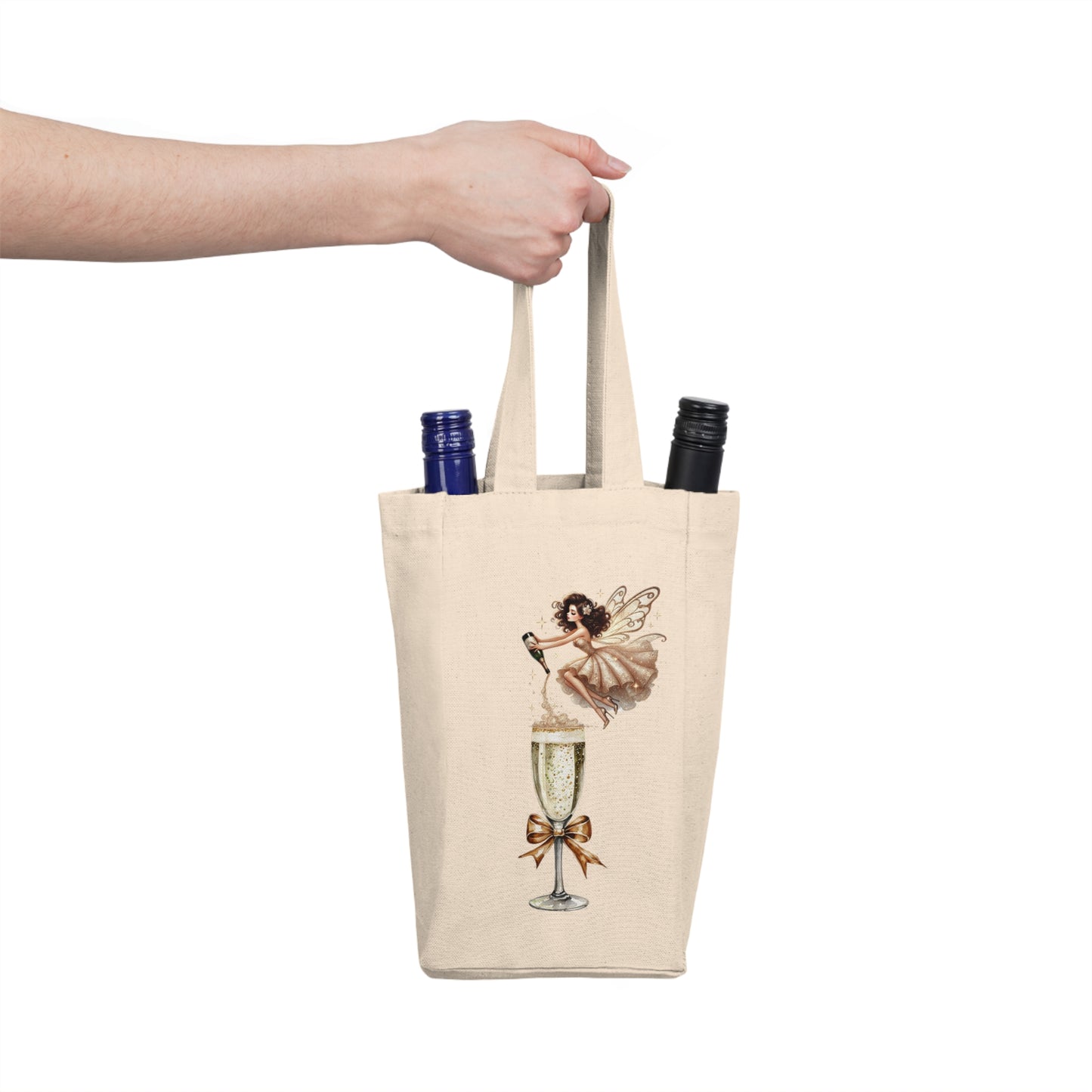 Pop, Fizz, Flutter – Double Wine Tote Bag
