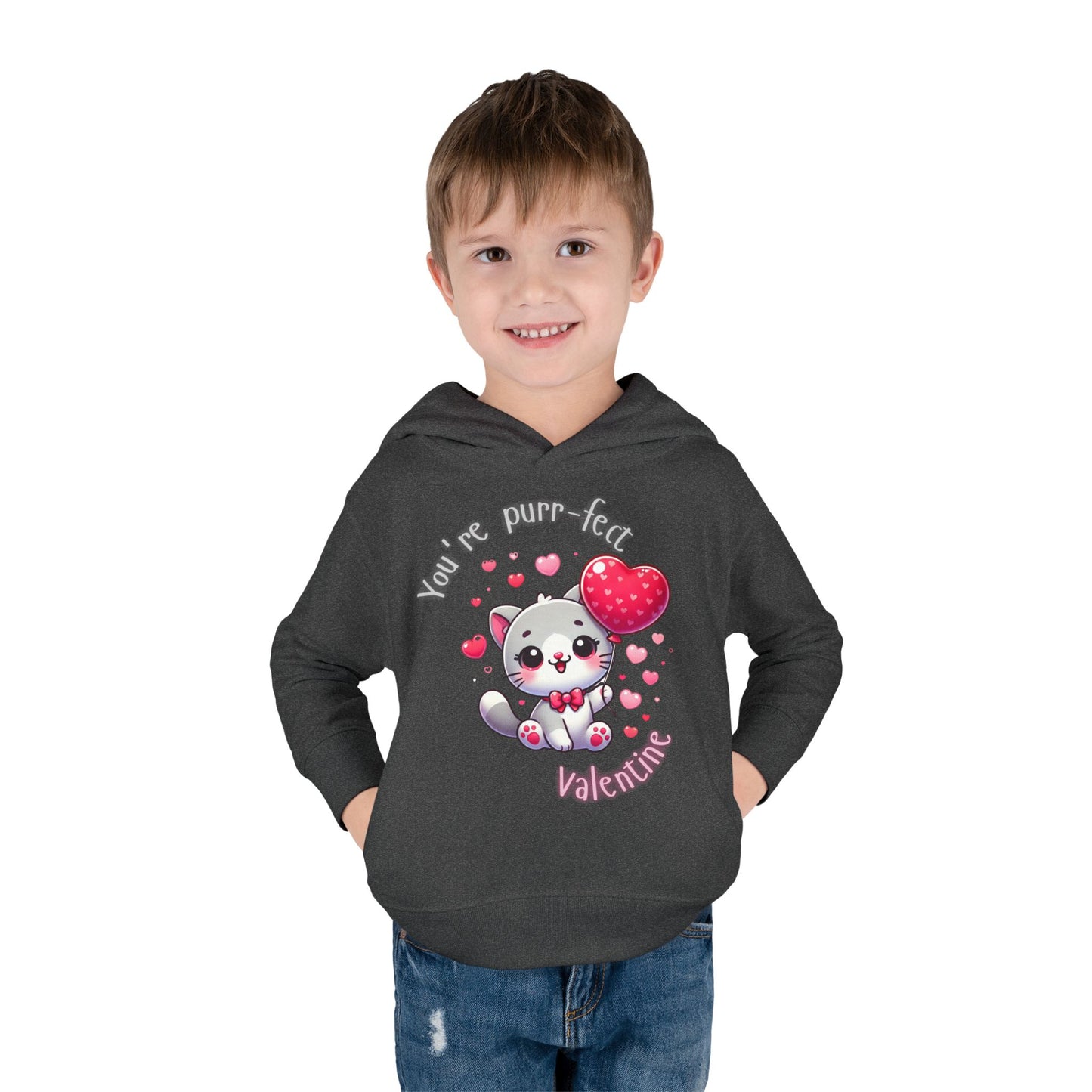 "You're Purr-fect, Valentine" Toddler Hoodie