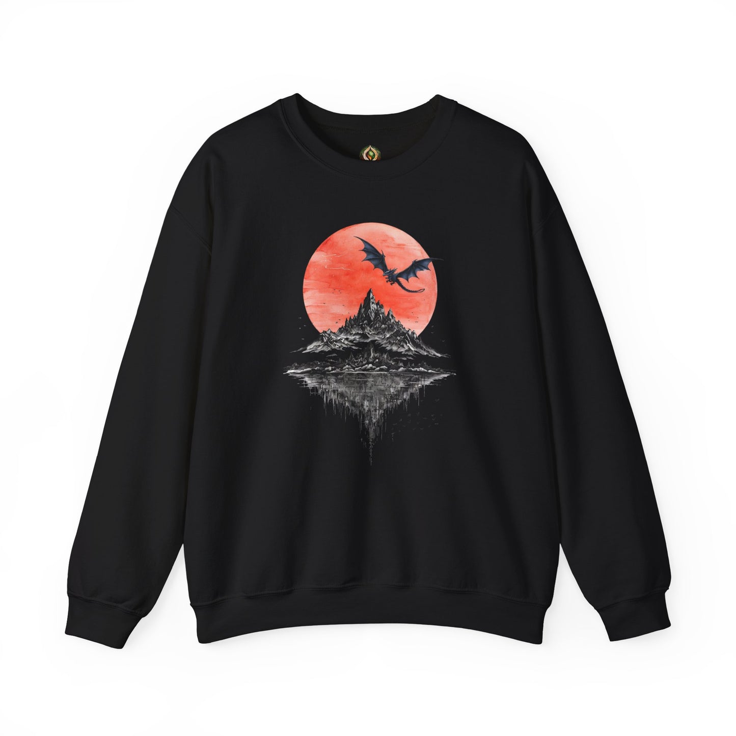 Rising Shadows 🌙 Dragon & Mountain Crewneck Sweatshirt