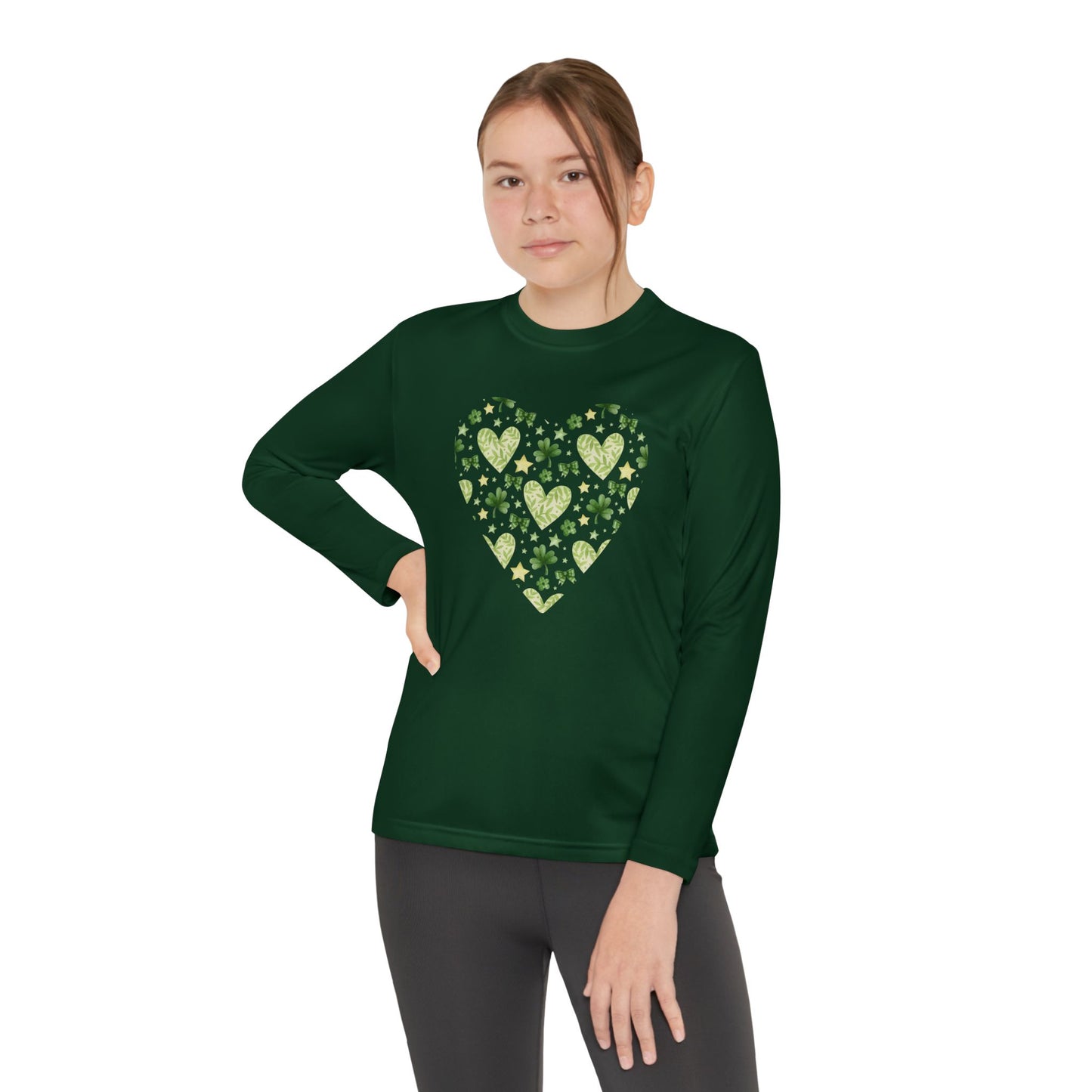 Lucky in Love ๐ Youth Long Sleeve Performance Tee