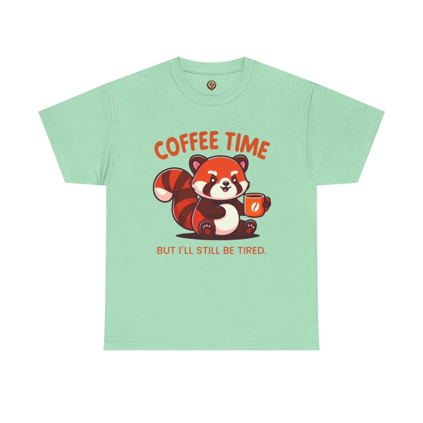 Coffee Time Red Panda Unisex T-Shirt β Cozy, Caffeinated, & Still Tired