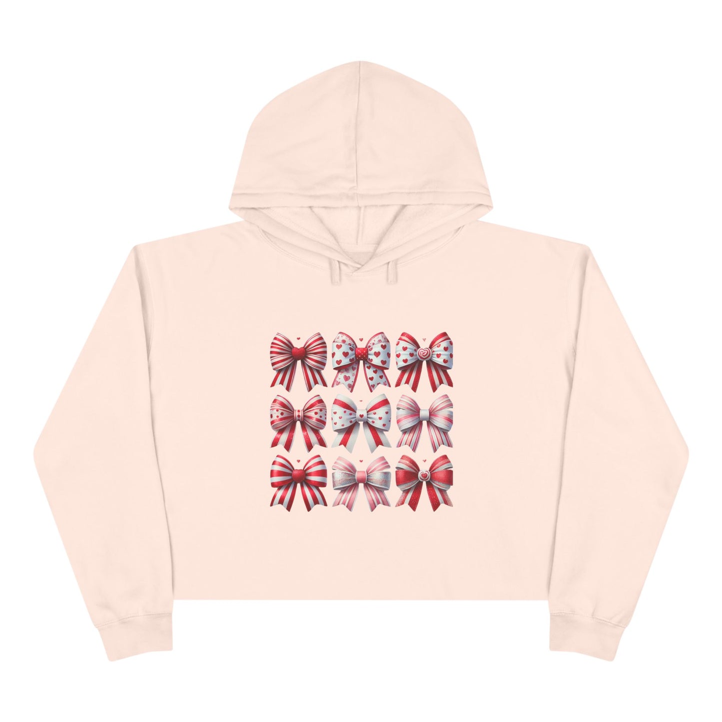 "Bowtifully Festive" Cropped Hoodie