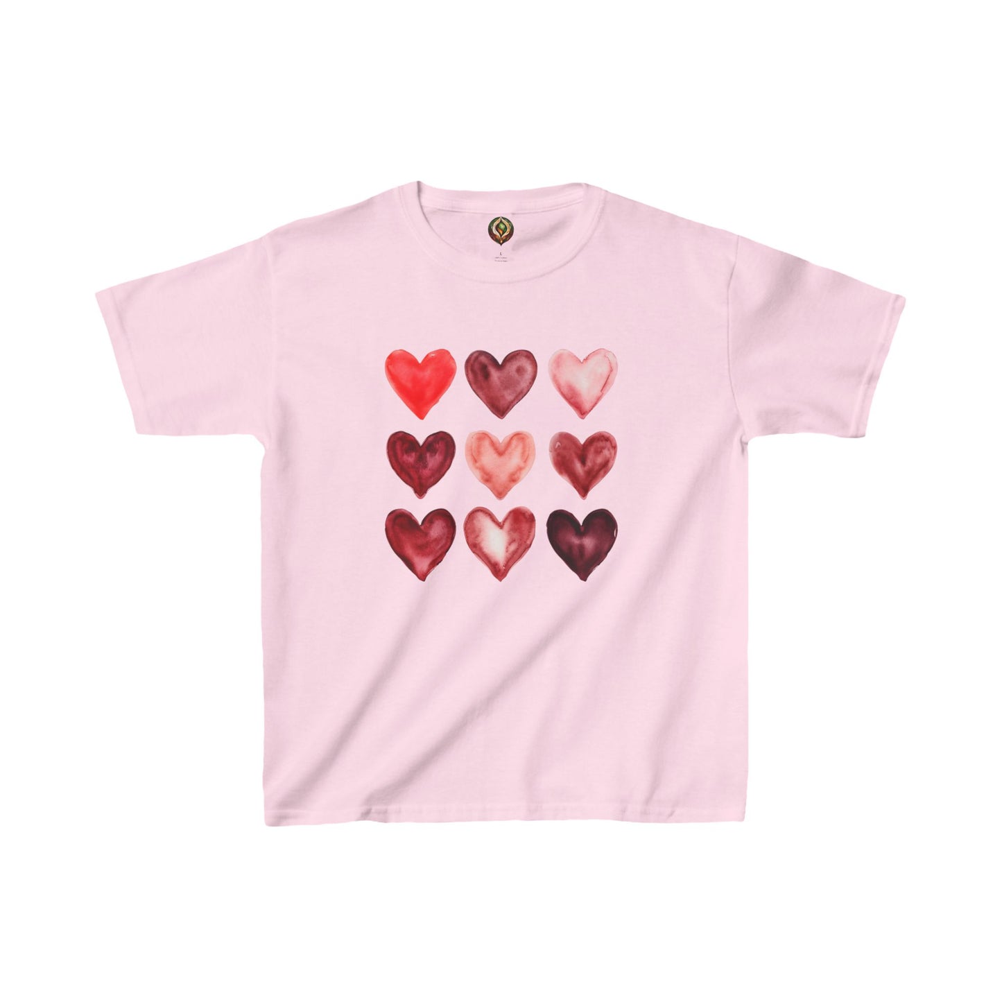 Watercolor Hearts Youth Tee