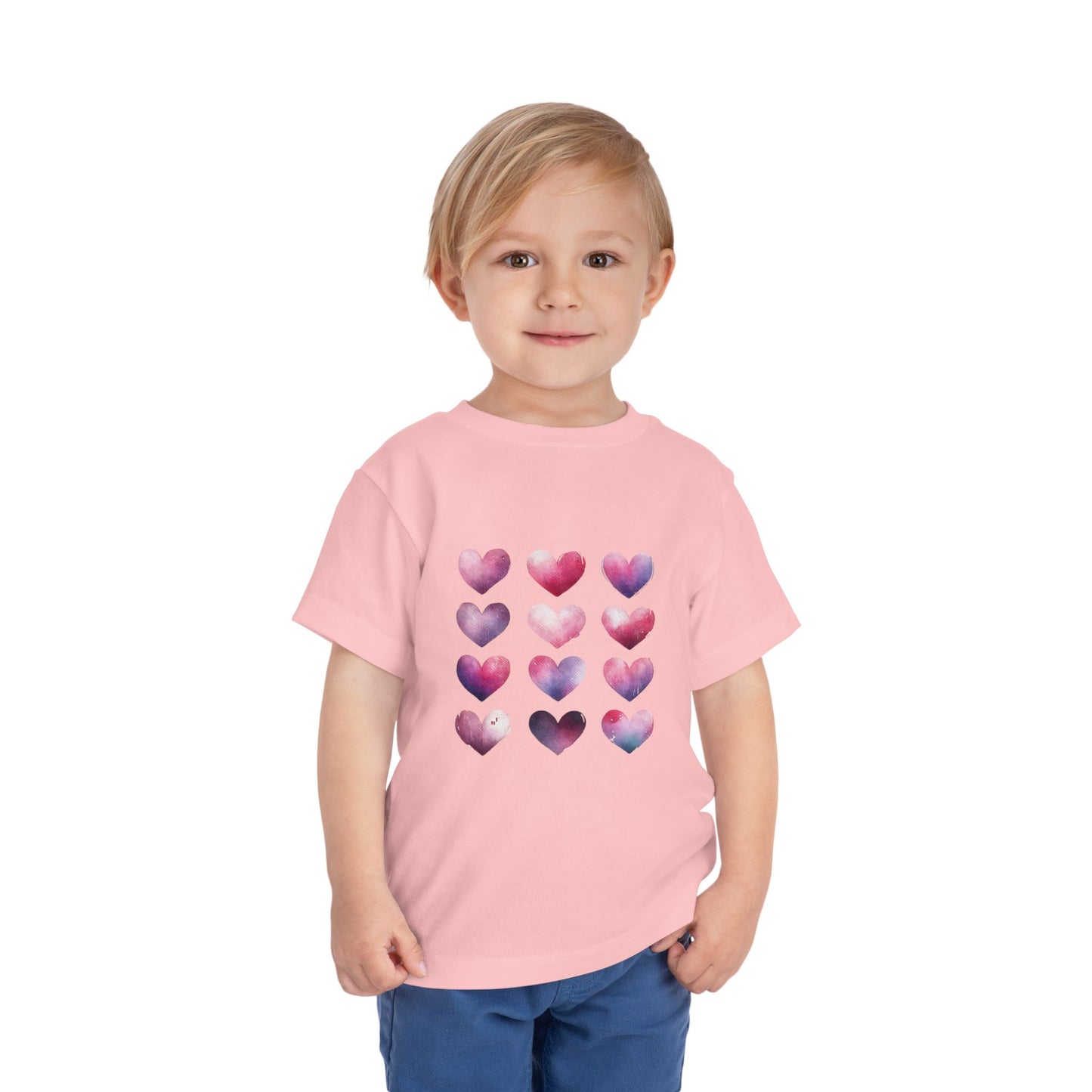 "Blush of Love" Watercolor Heart Toddler Tee