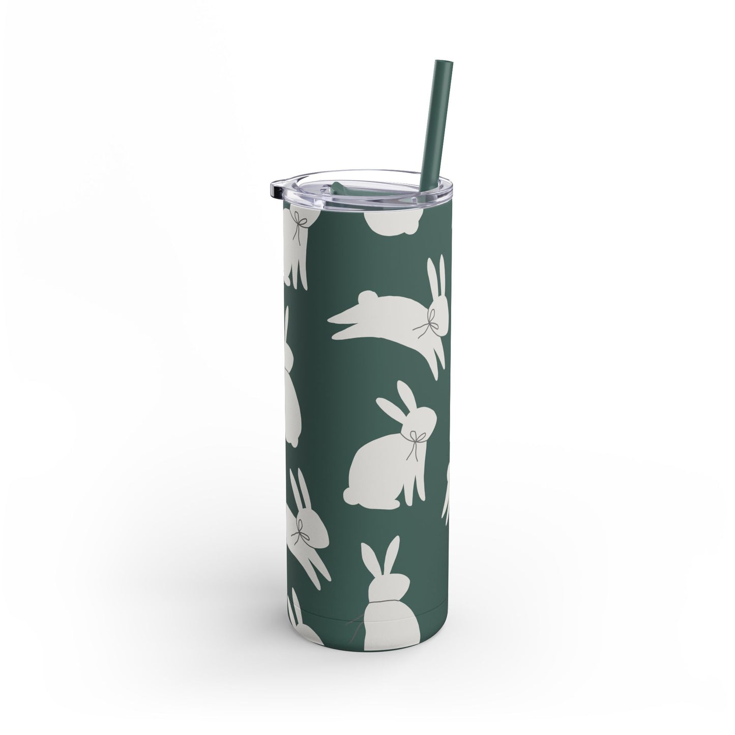 Hop Into Hydration – 20oz Matte Skinny Tumbler 🐰🖤 (Available in Multiple Colors!)