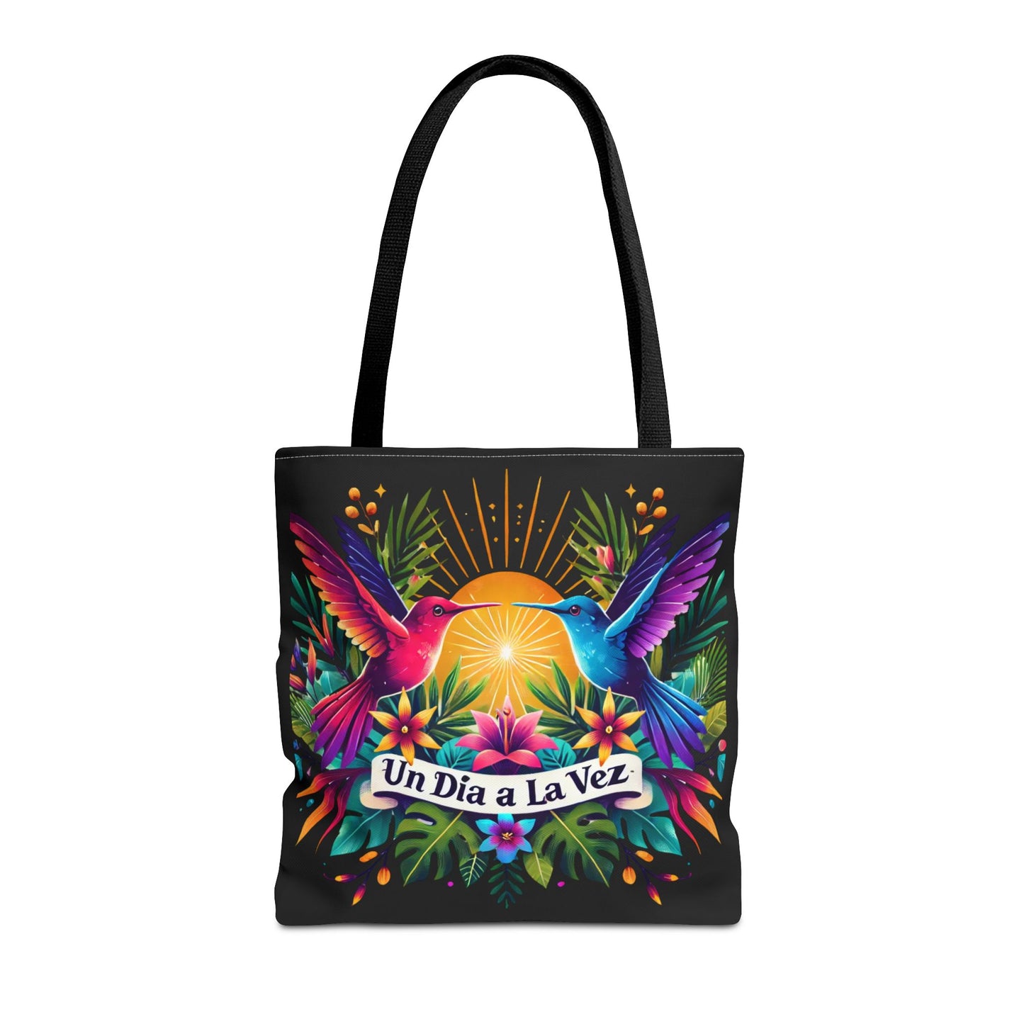 "Un Día a La Vez" Vibrant Midnight Tote Bag
