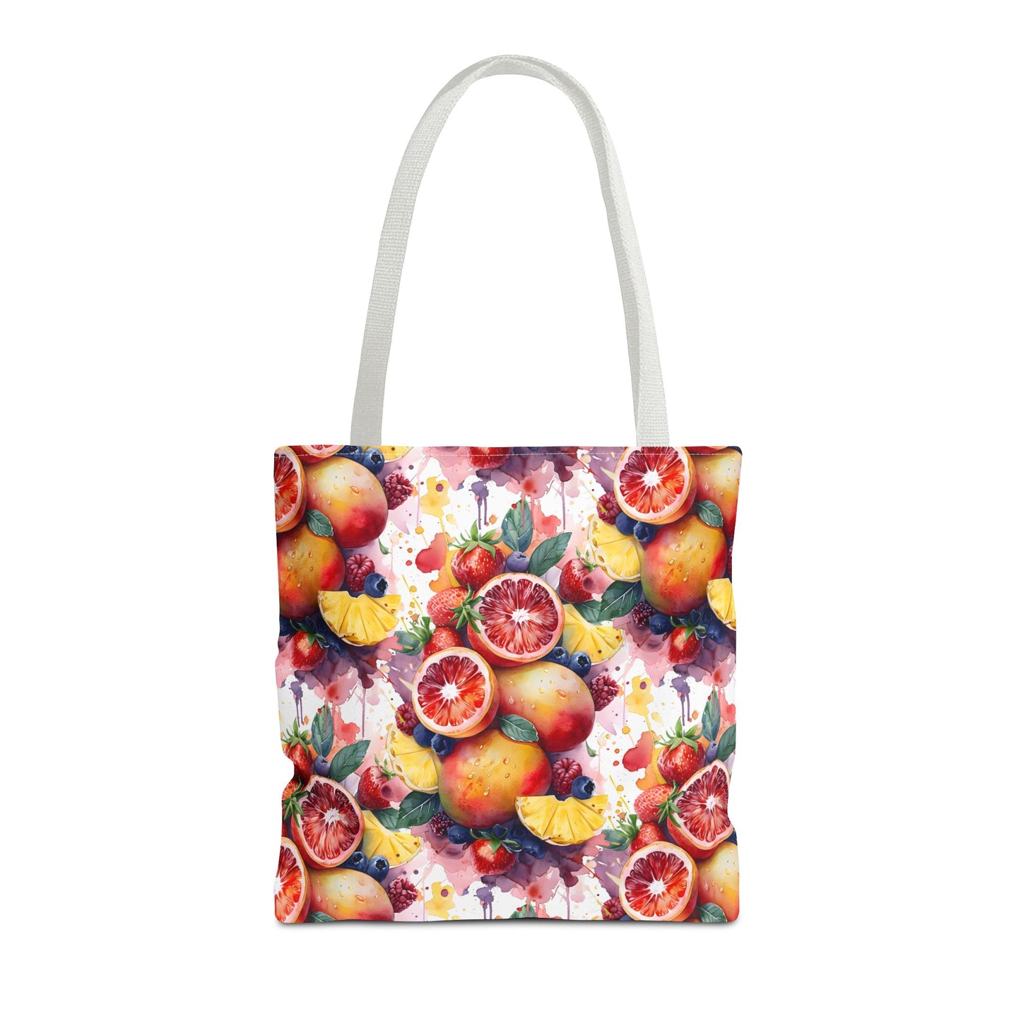 Tropical Splash 🍊🍍 Watercolor Fruit Tote