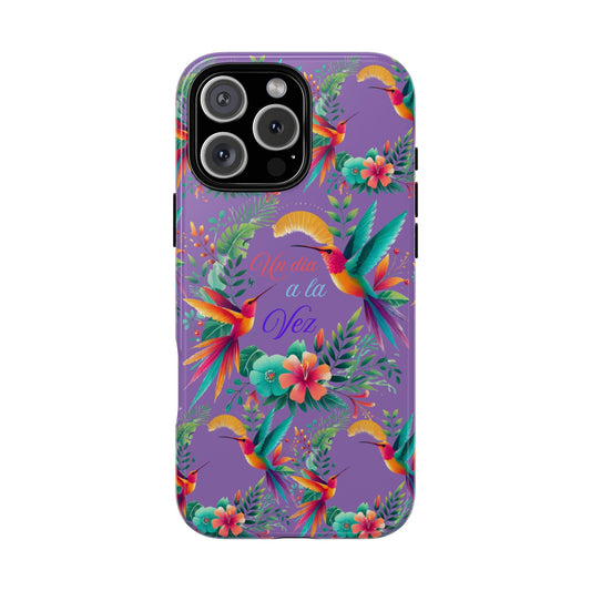 "Un Día a la Vez" Tropical Hummingbird Phone Case