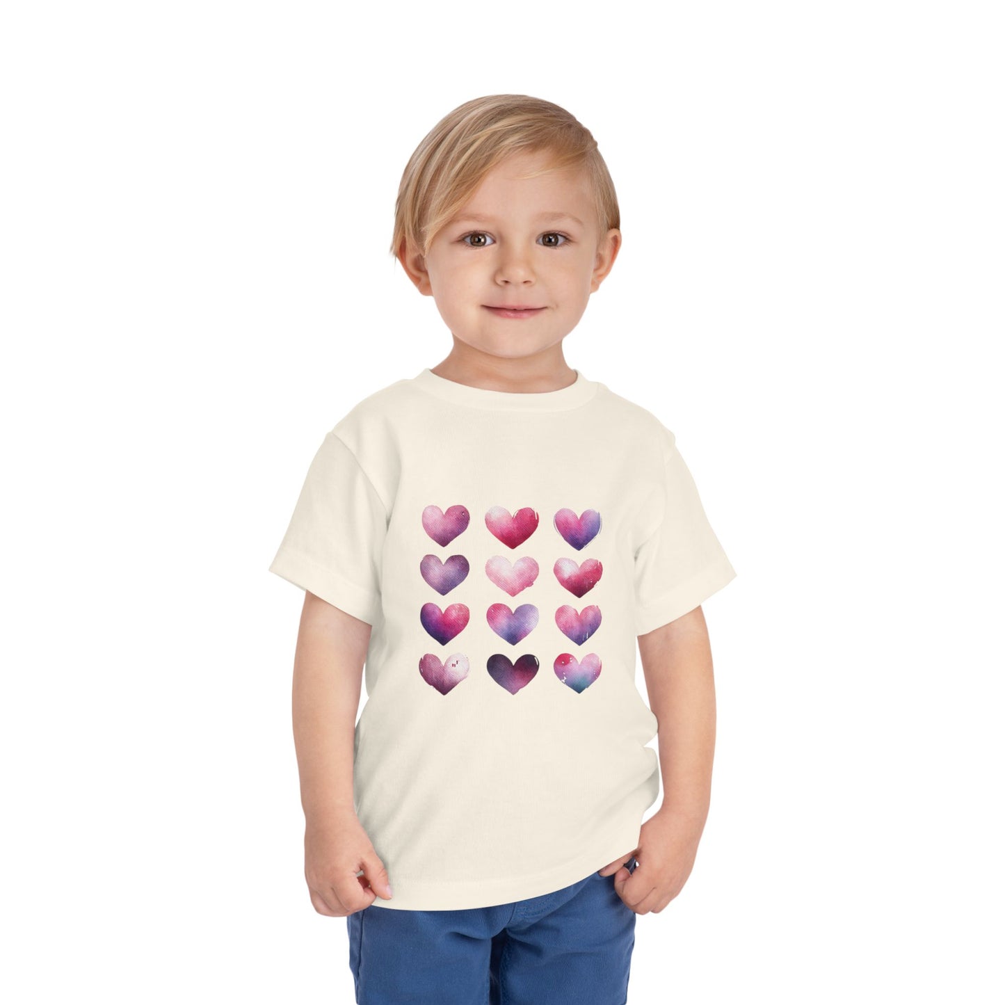 "Blush of Love" Watercolor Heart Toddler Tee