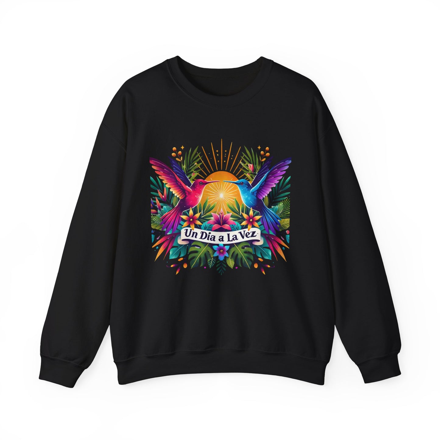 "Un Día a La Vez" Tropical Sunrise Crewneck Sweatshirt