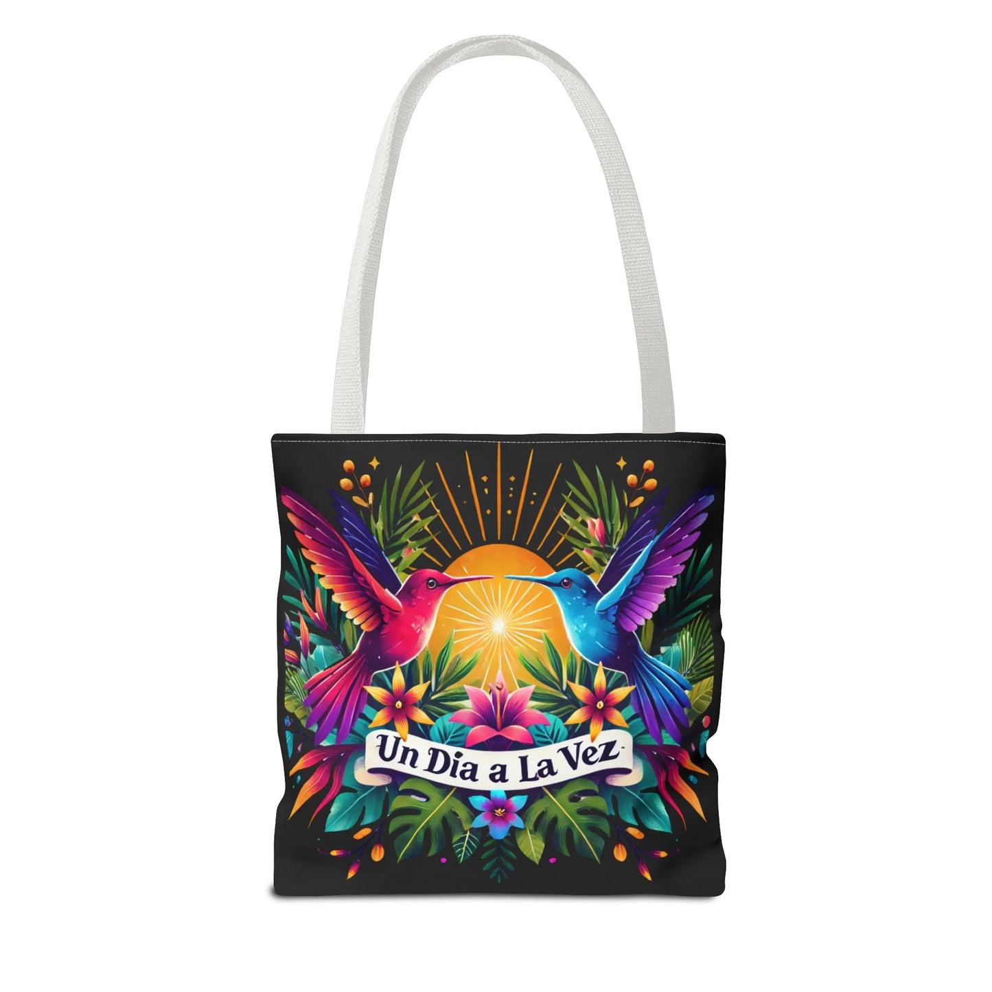 "Un Día a La Vez" Vibrant Midnight Tote Bag