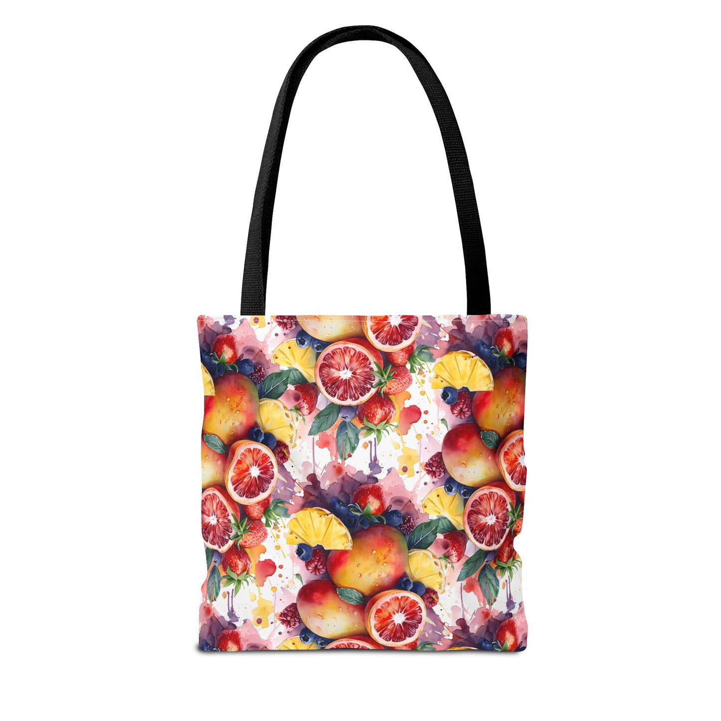 Tropical Splash 🍊🍍 Watercolor Fruit Tote