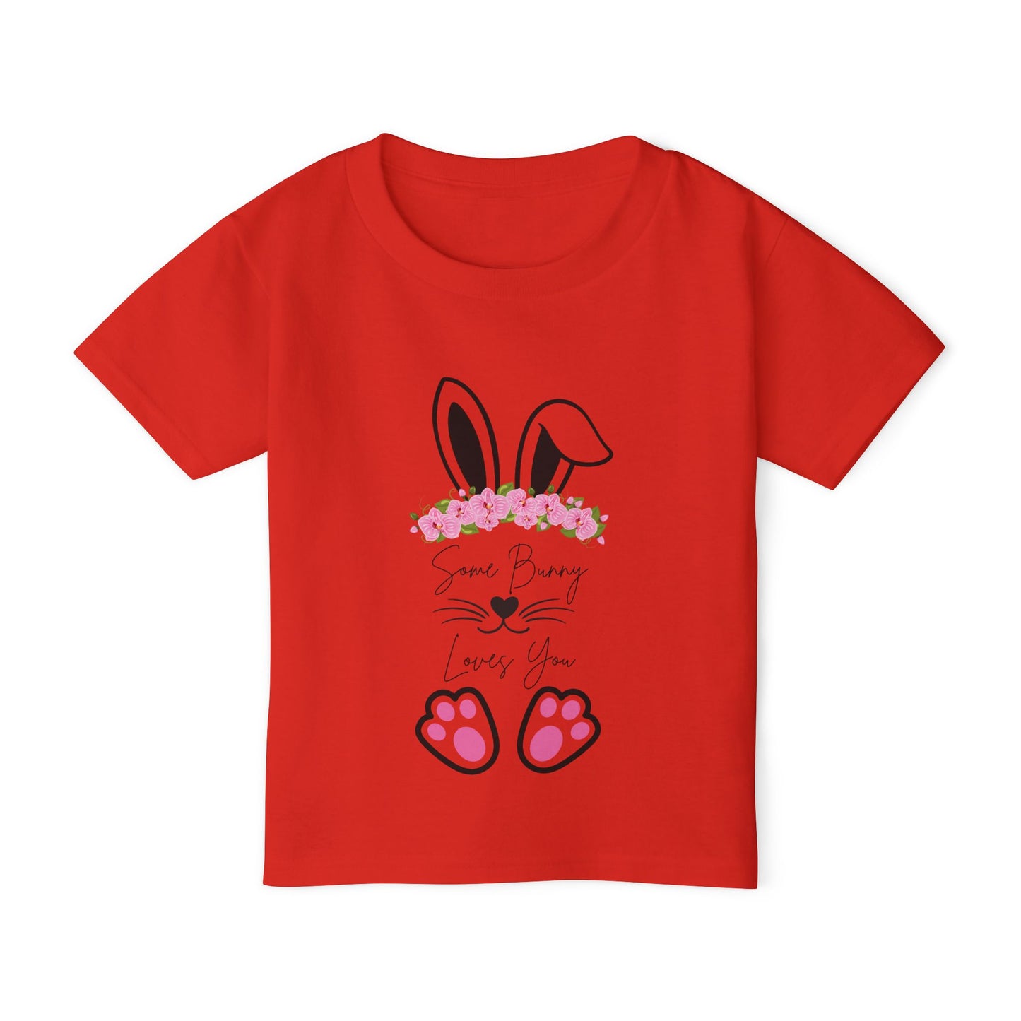 “Some Bunny Loves You” – Toddler Heavy Cotton™ Tee 🐾💗
