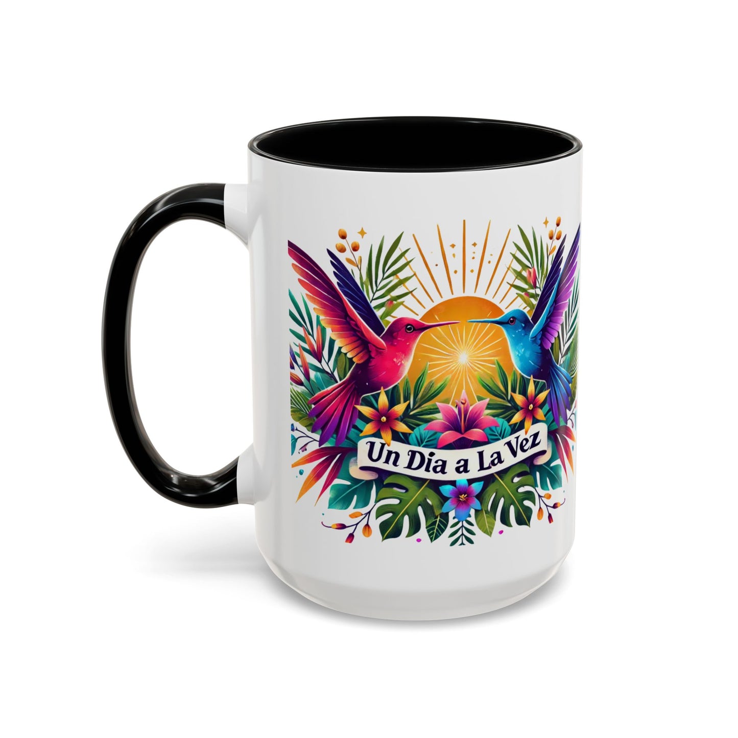 "Un Día a la Vez" Accent Coffee Mug (11oz, 15oz)