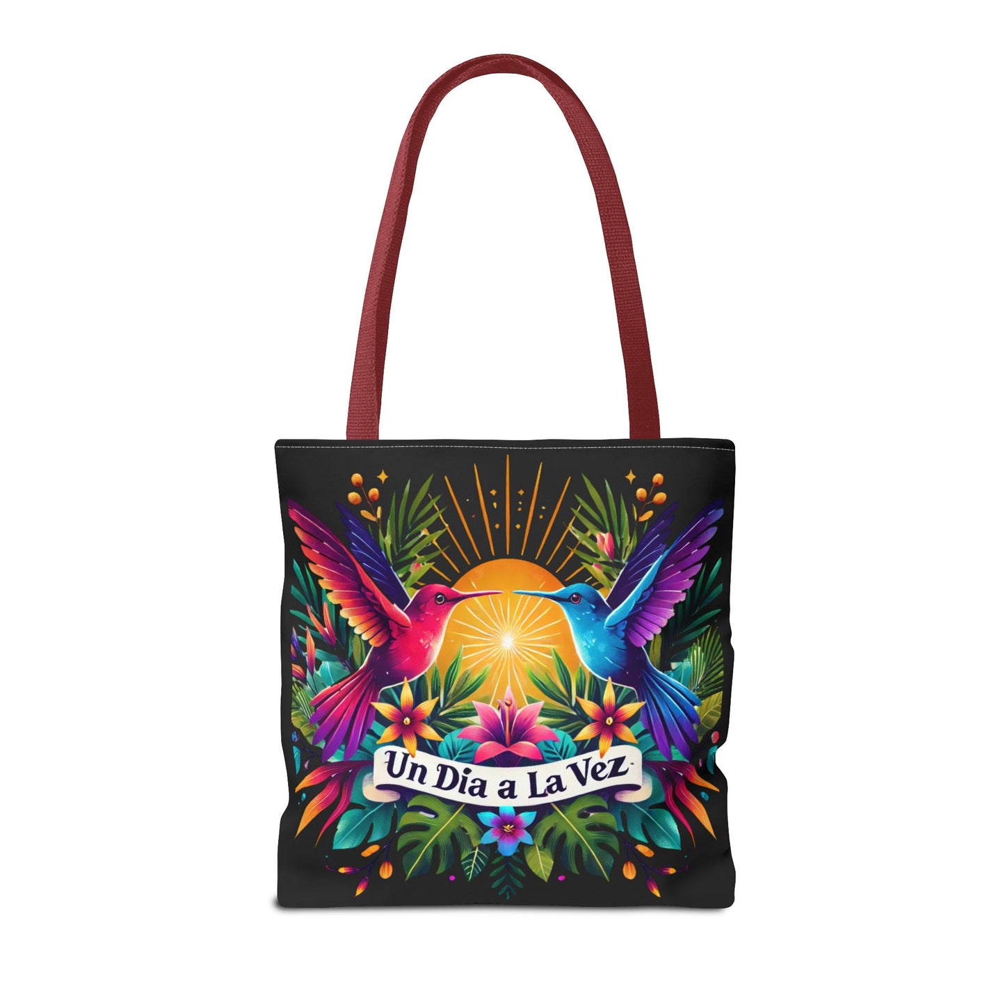 "Un Día a La Vez" Vibrant Midnight Tote Bag