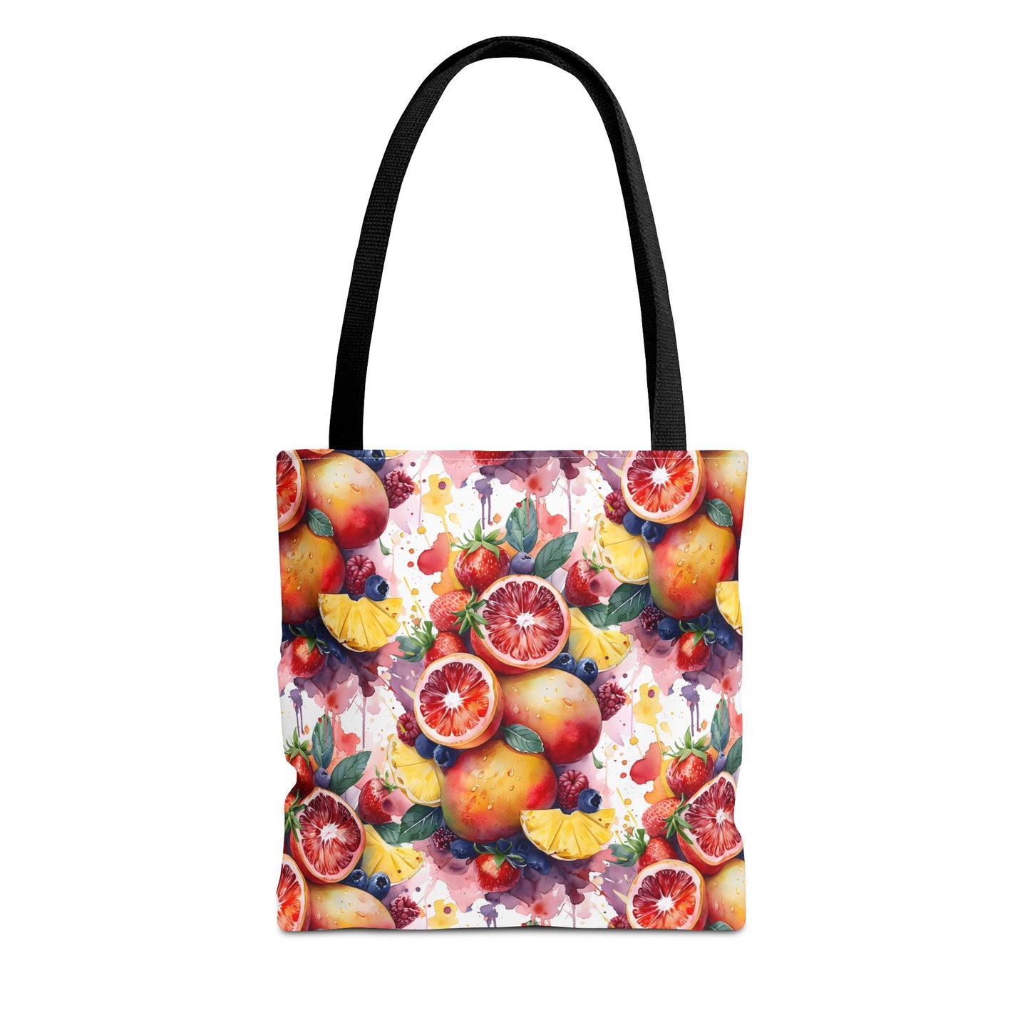 Tropical Splash 🍊🍍 Watercolor Fruit Tote
