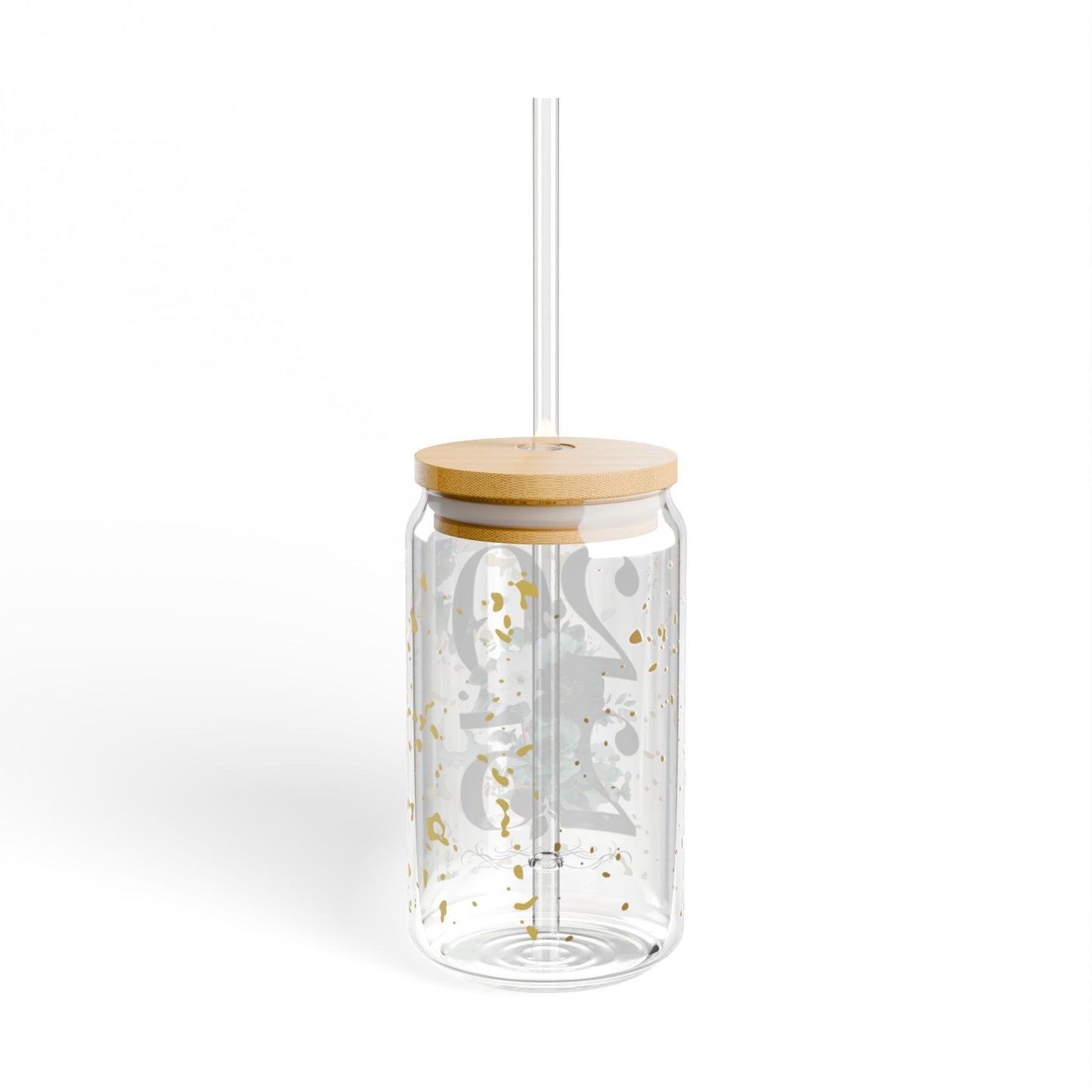 2025 Floral Sipper Glass – Refreshment with Style (16oz)