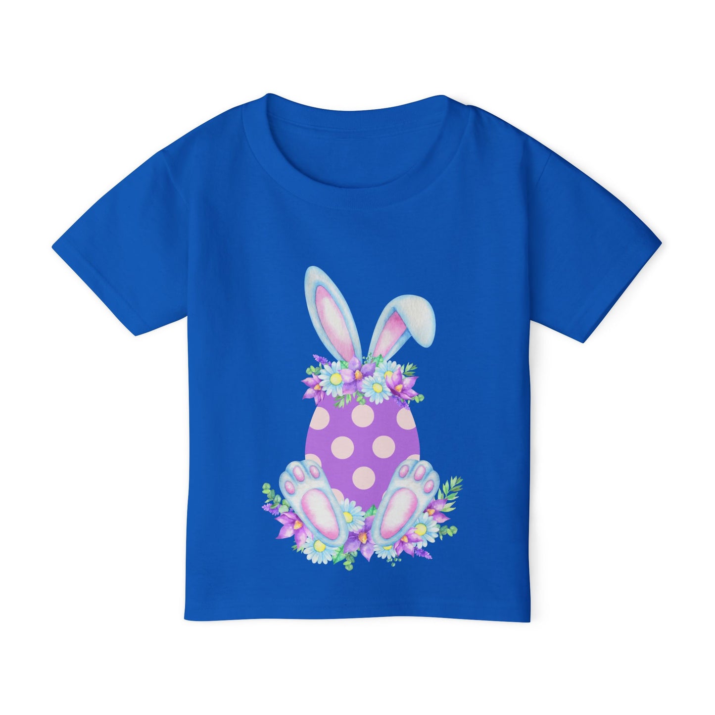 Purple Polka Dot Bunny – Heavy Cotton Toddler Tee 💜🐇