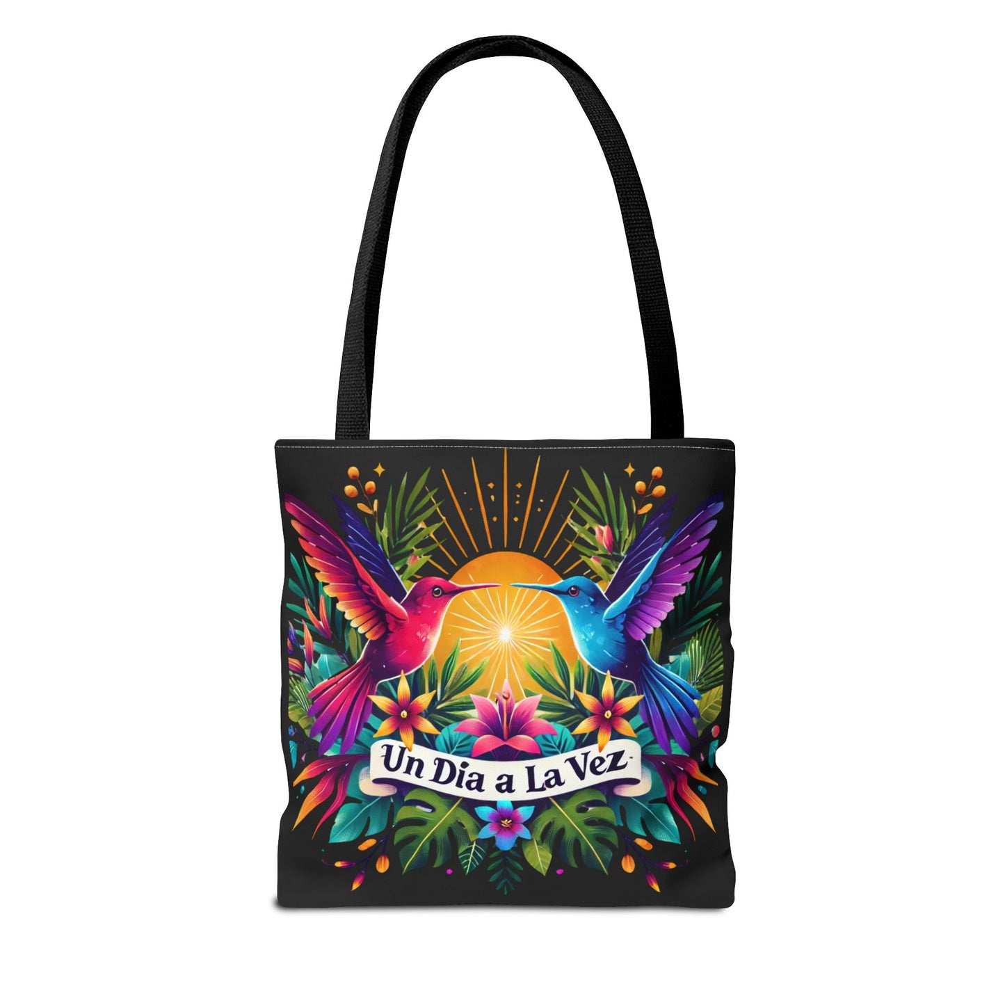 "Un Día a La Vez" Vibrant Midnight Tote Bag